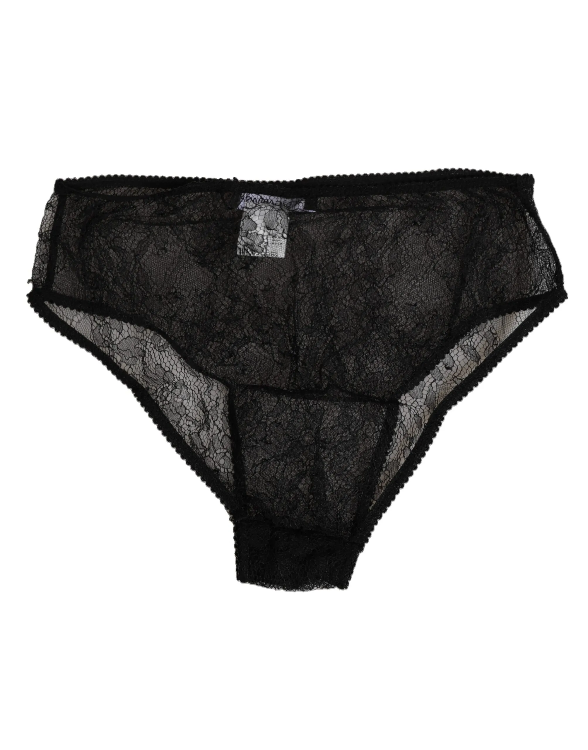 Dolce & Gabbana Black Nylon Stretch High Waist Panty Underwear sold by Siebentaschen product image thumbnail 5