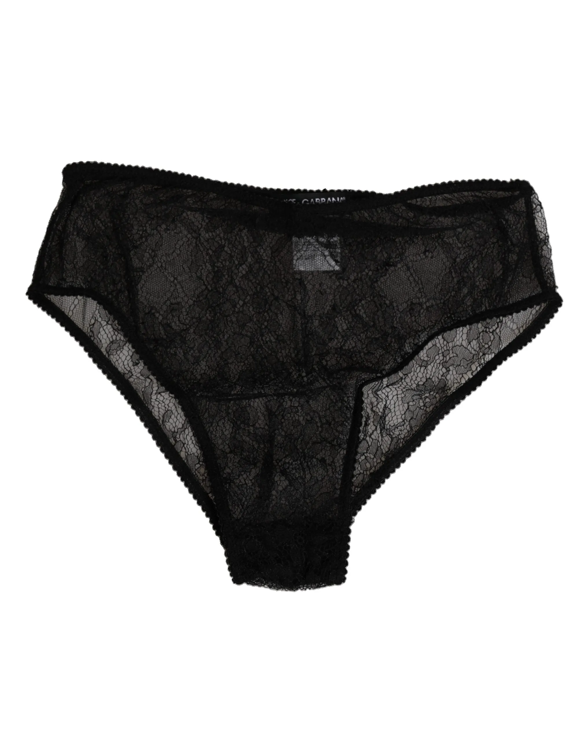 Dolce & Gabbana Black Nylon Stretch High Waist Panty Underwear sold by Siebentaschen