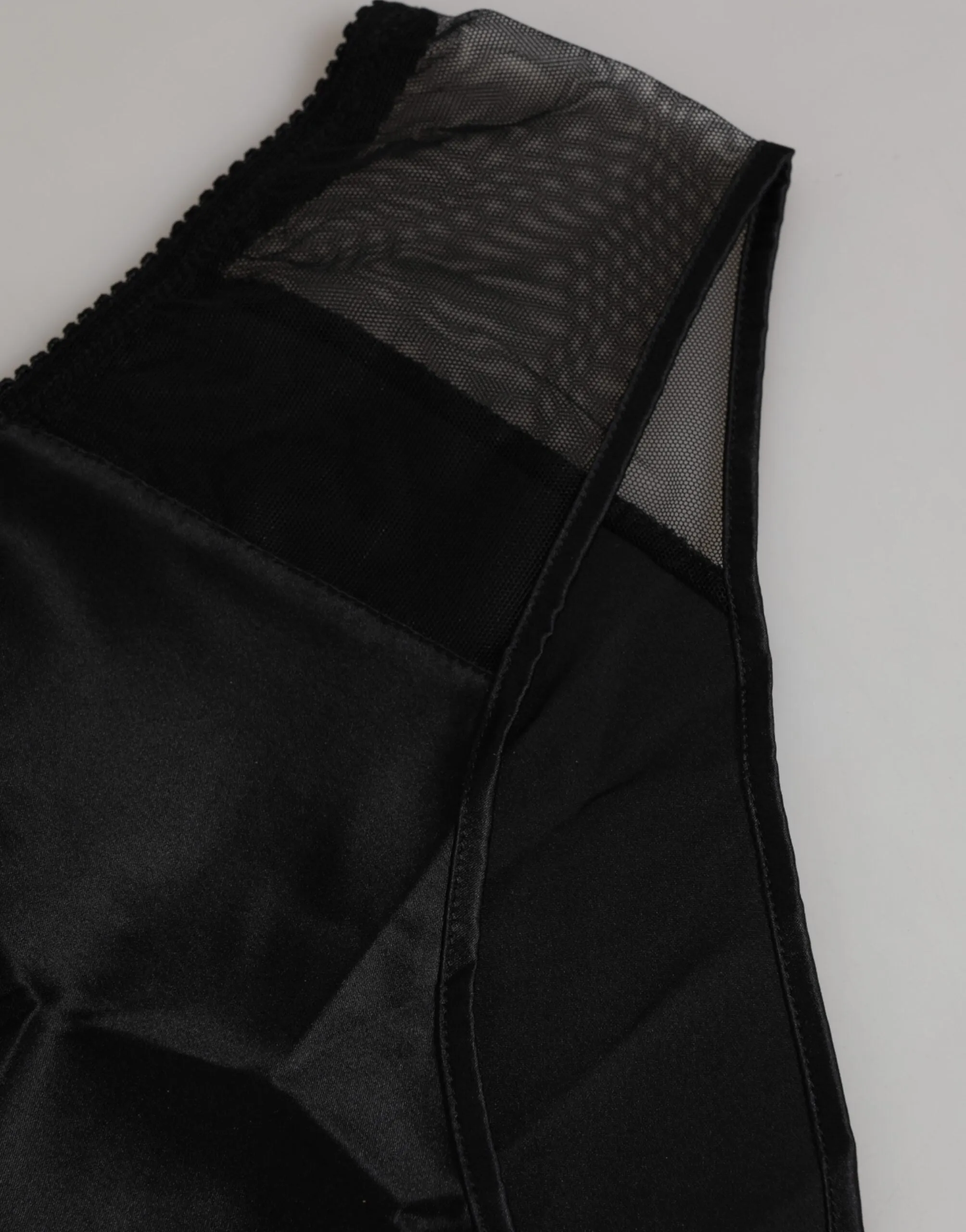 Dolce & Gabbana Black Silk Stretch High Waist Panty Underwear sold by Siebentaschen product image thumbnail 3