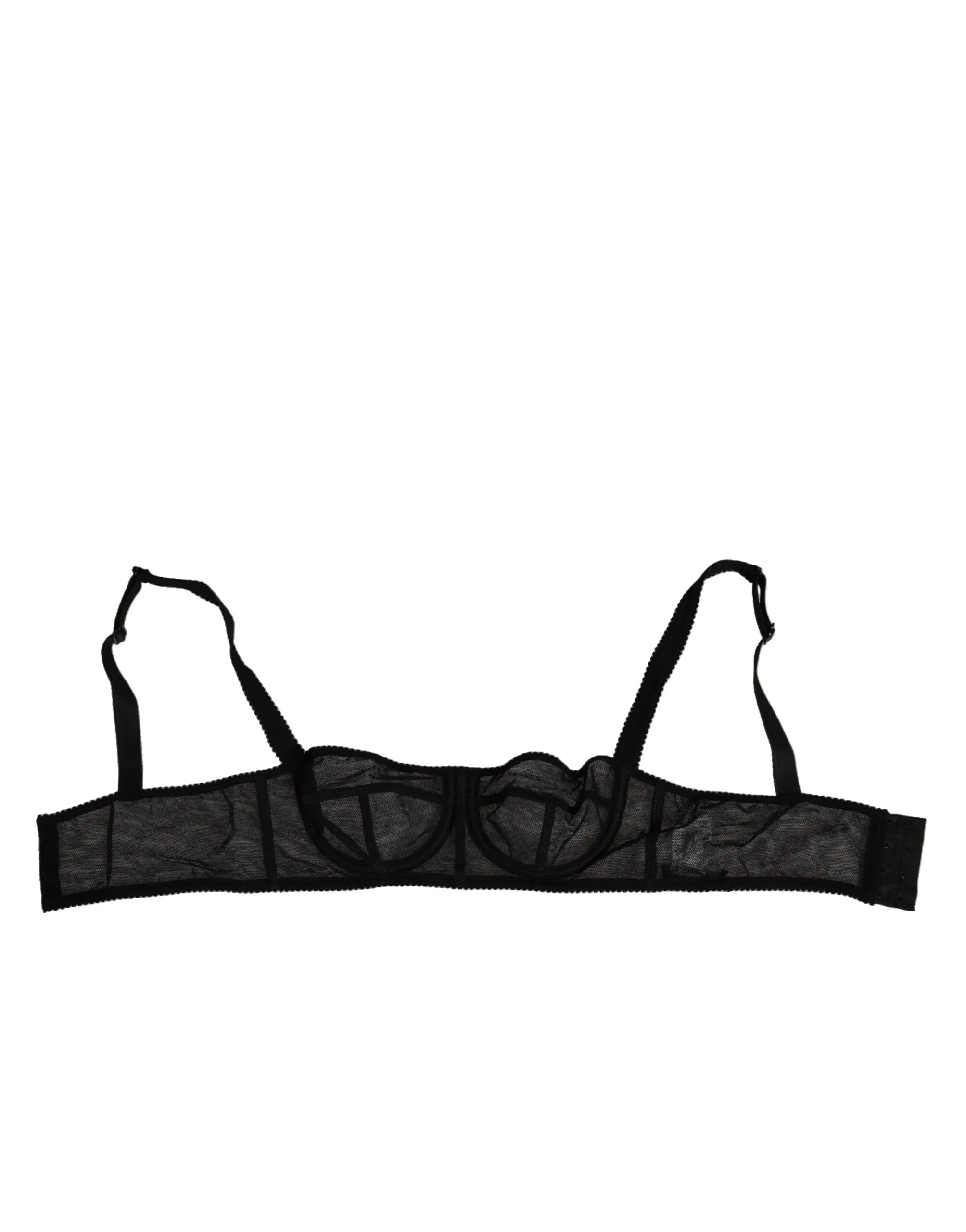Dolce & Gabbana Black Floral Underwired Balconette Bra Underwear sold by Siebentaschen product image thumbnail 2