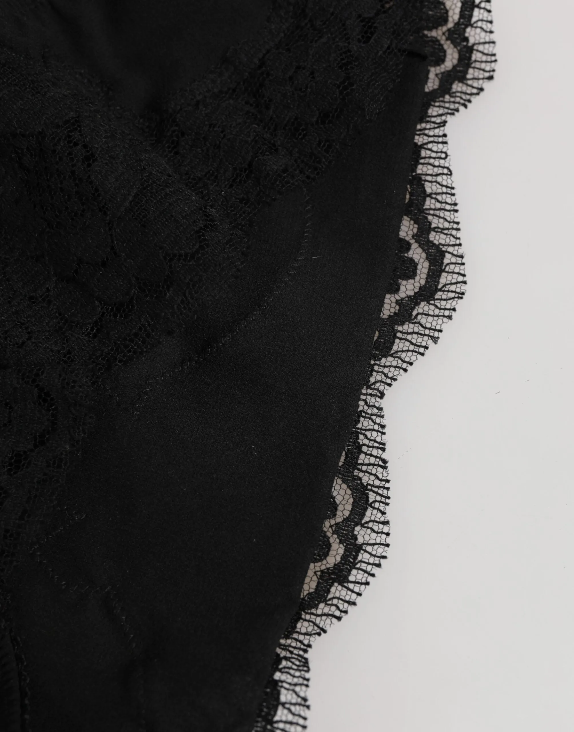 Dolce & Gabbana Black Silk Satin Floral Lace Panty Brief Underwear sold by Siebentaschen product image thumbnail 3