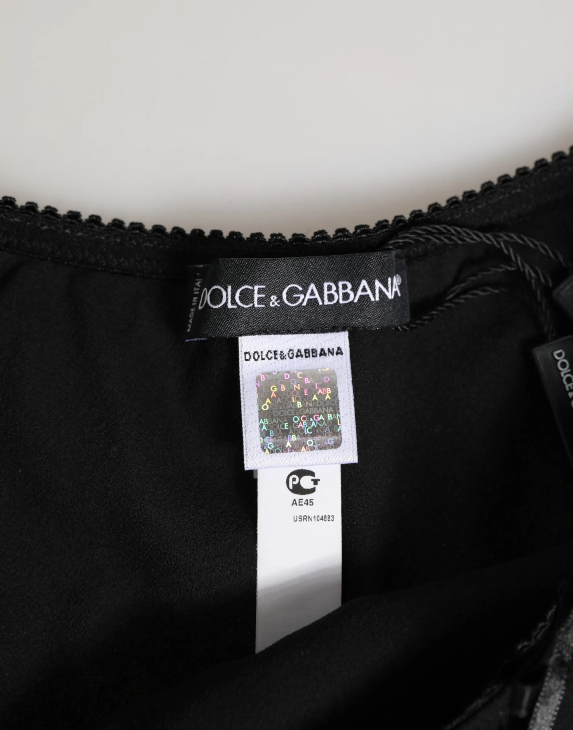Dolce & Gabbana Black Silk Satin Floral Lace Panty Brief Underwear sold by Siebentaschen product image thumbnail 5