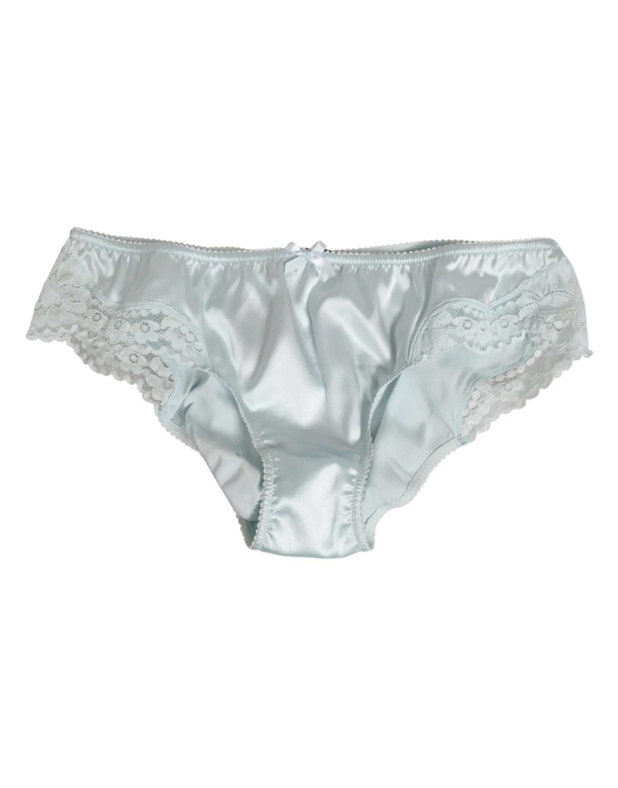 Dolce & Gabbana Gray Silk Satin Floral Lace Panty Brief Underwear sold by Siebentaschen