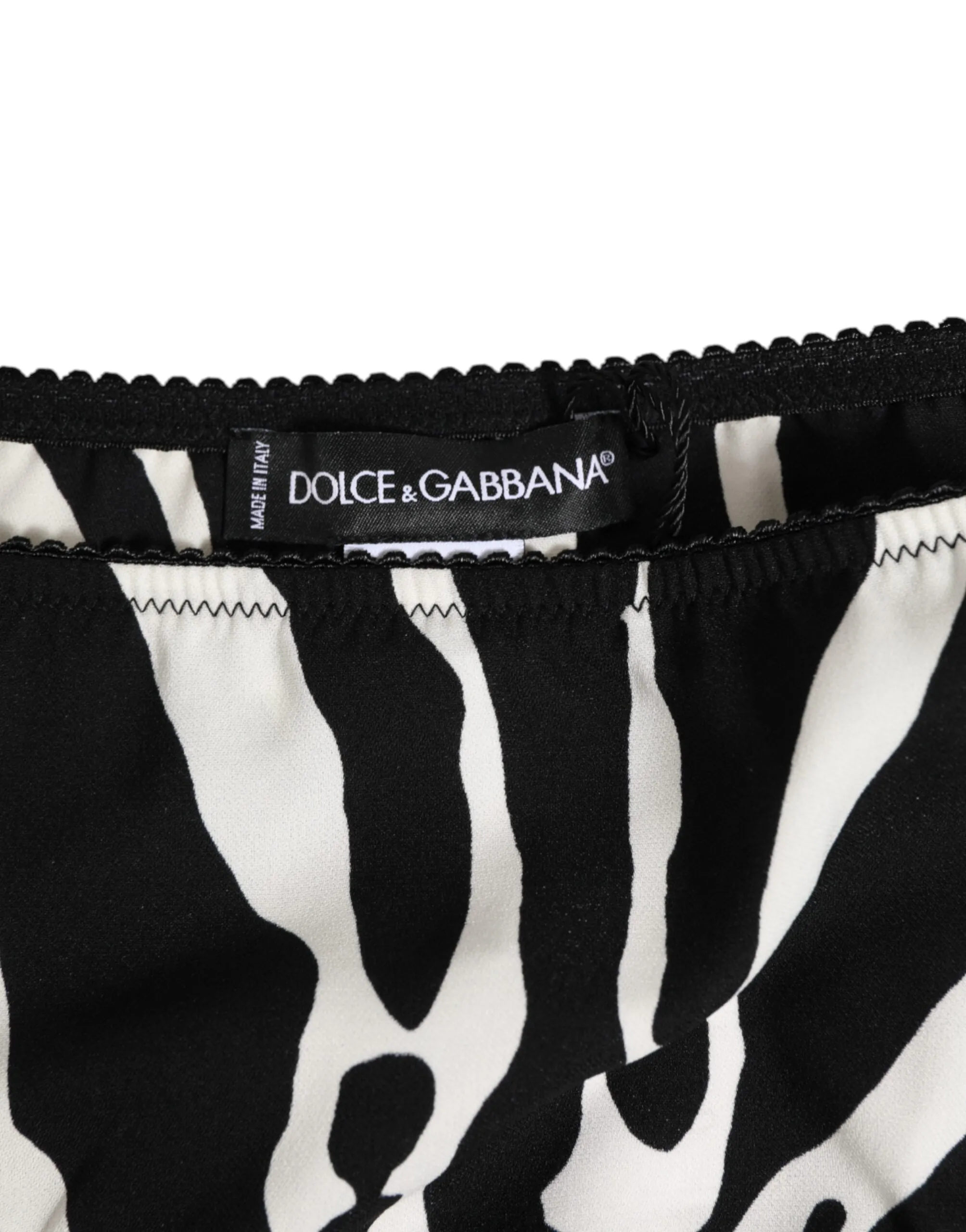 Dolce & Gabbana Black White Zebra Print Slip Briefs Underwear sold by Siebentaschen product image thumbnail 4
