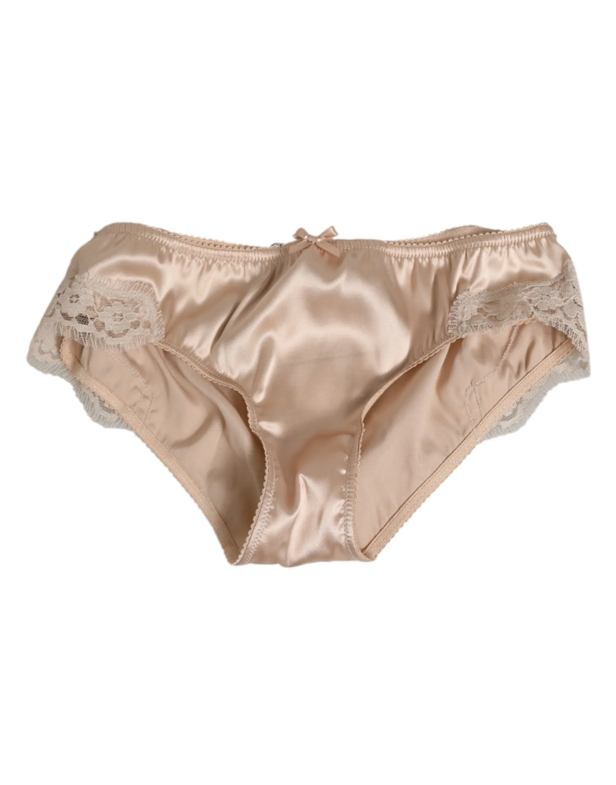Dolce & Gabbana Beige Silk Satin Floral Lace Panty Brief Underwear sold by Siebentaschen product image thumbnail 2