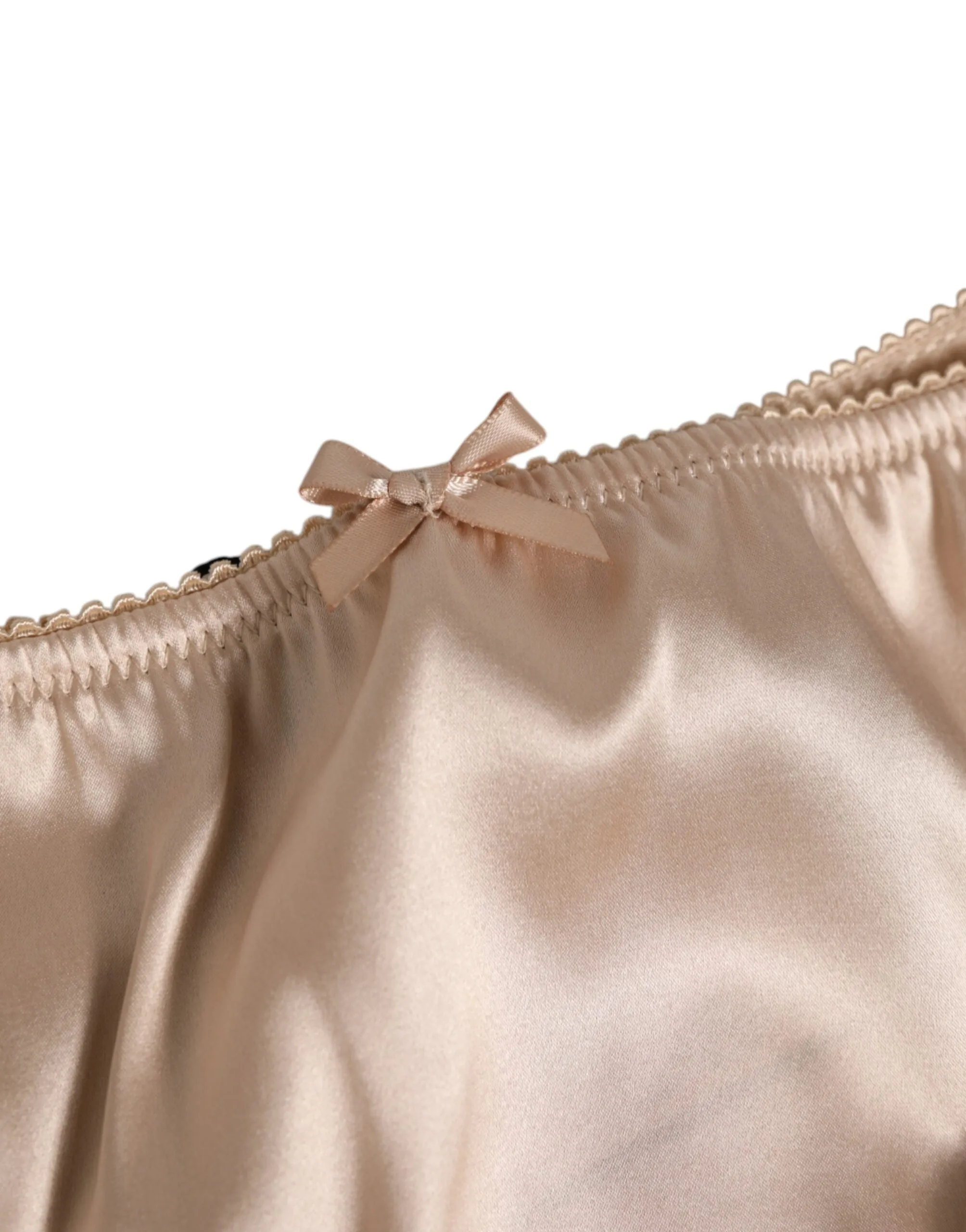 Dolce & Gabbana Beige Silk Satin Floral Lace Panty Brief Underwear sold by Siebentaschen product image thumbnail 3