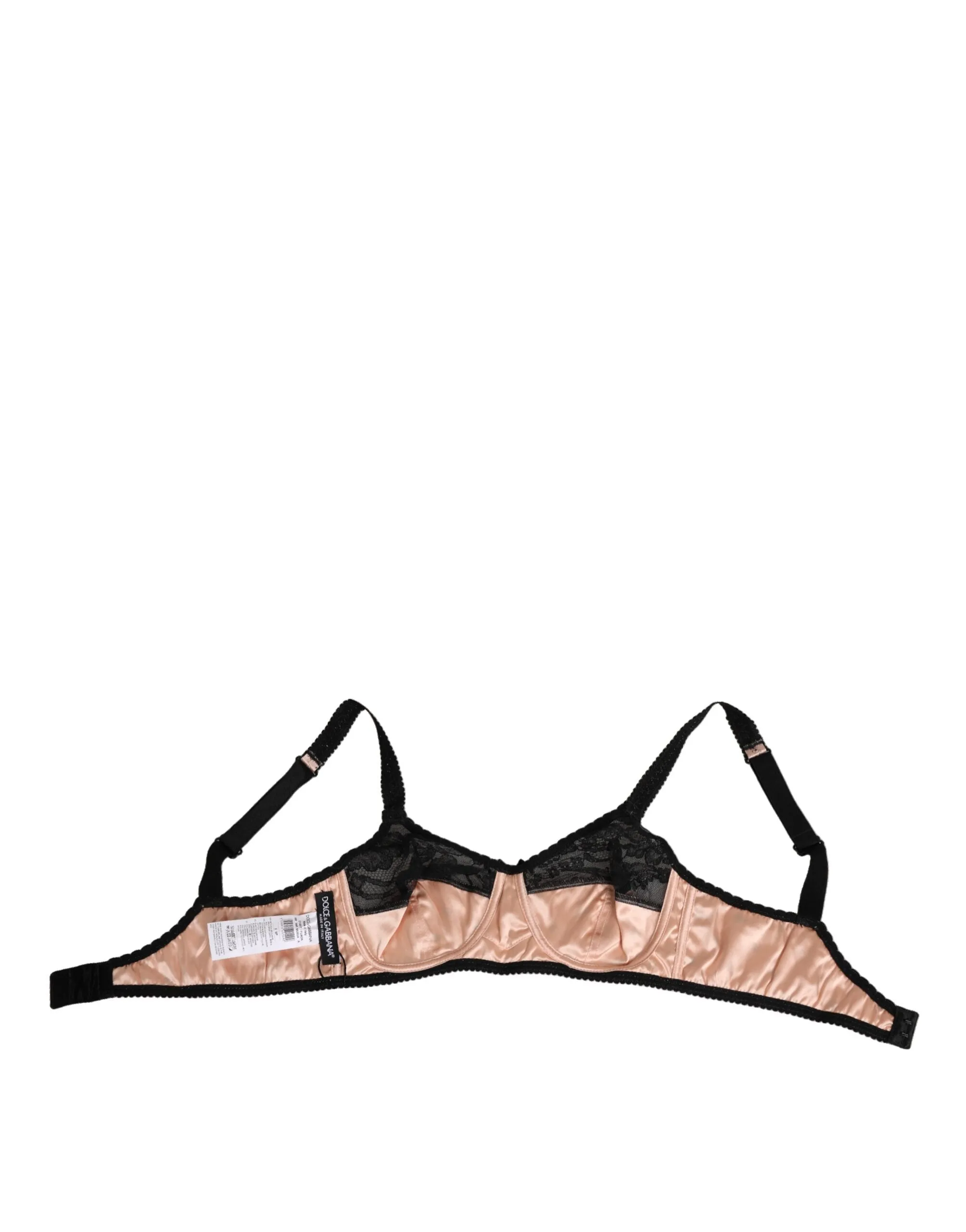 Dolce & Gabbana Beige Silk Heart Print Soft Cup Bra Underwear sold by Siebentaschen product image thumbnail 4