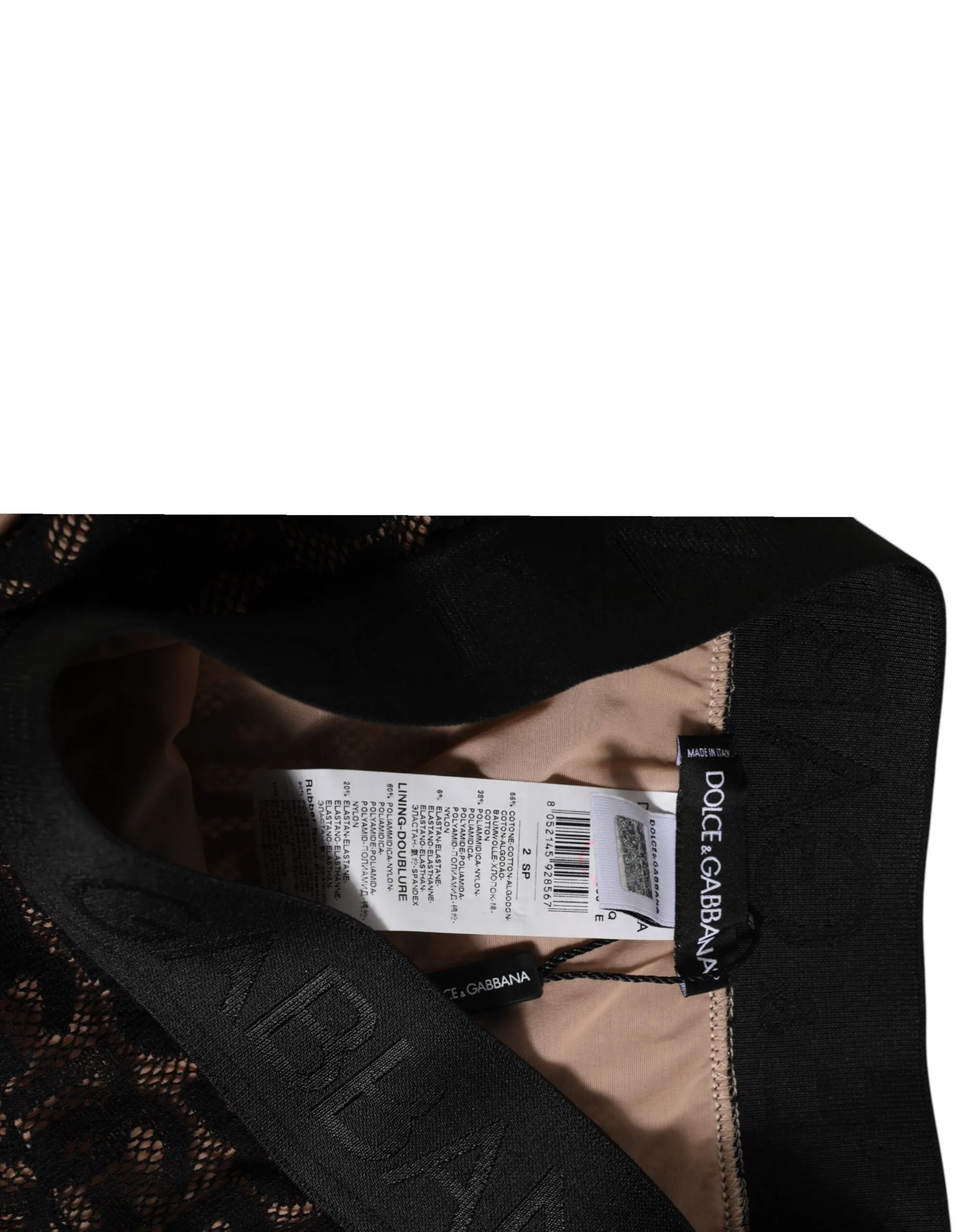 Dolce & Gabbana Black DG Logo Lace High Brief Panty Underwear sold by Siebentaschen product image thumbnail 4