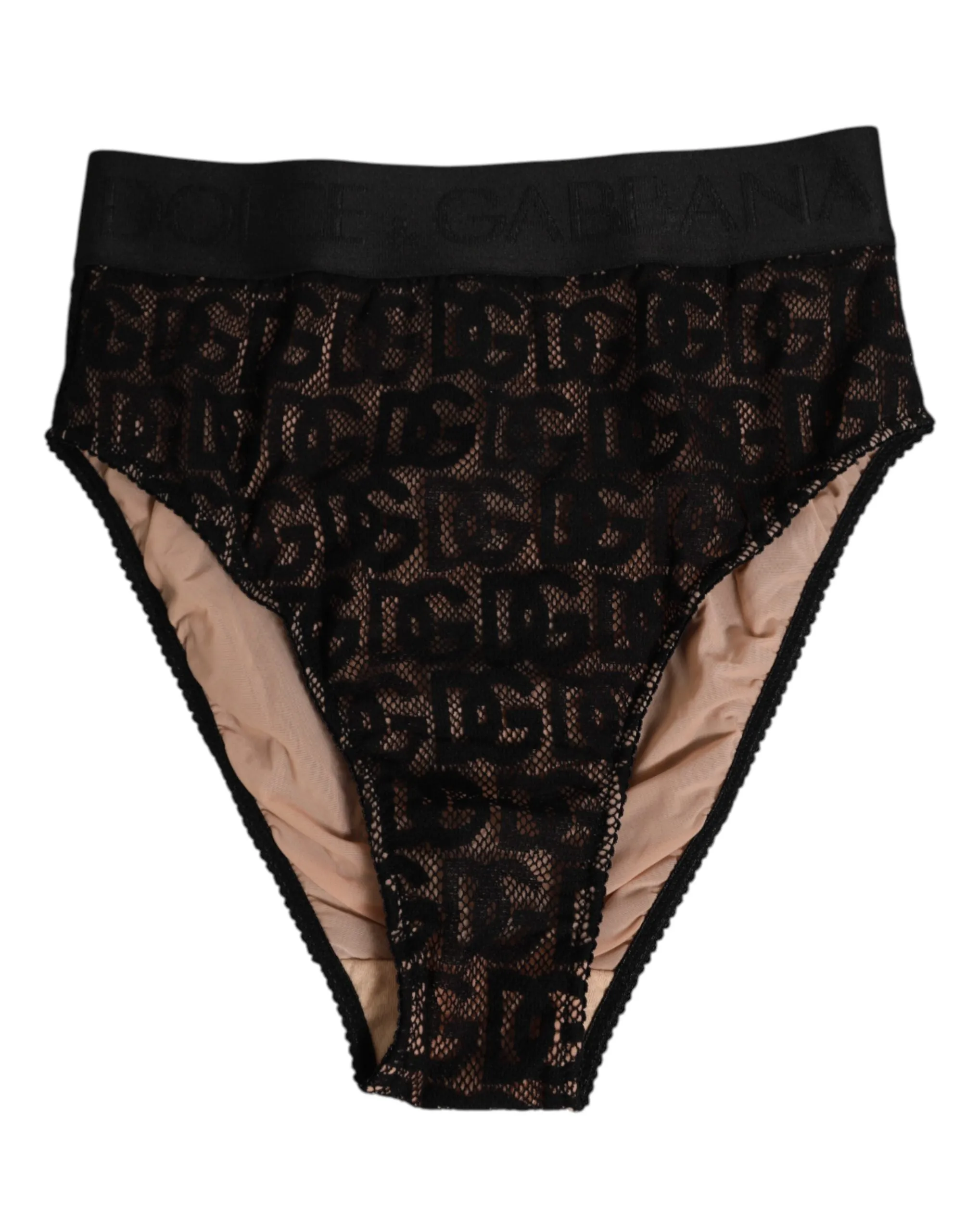 Dolce & Gabbana Black DG Logo Lace High Brief Panty Underwear sold by Siebentaschen product image thumbnail 2