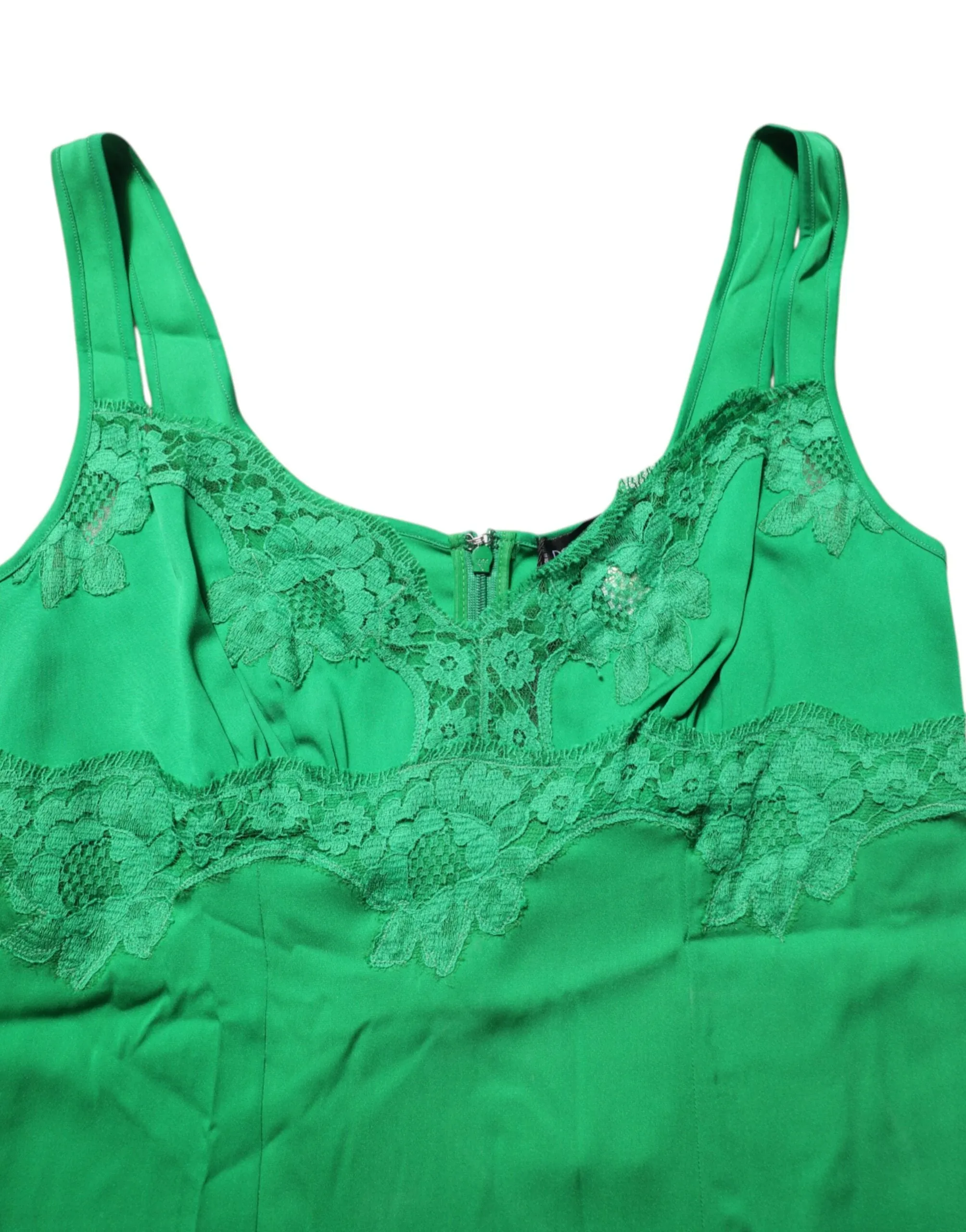 Dolce & Gabbana Green Floral Lace Tank Lingerie Top Underwear sold by Siebentaschen product image thumbnail 5