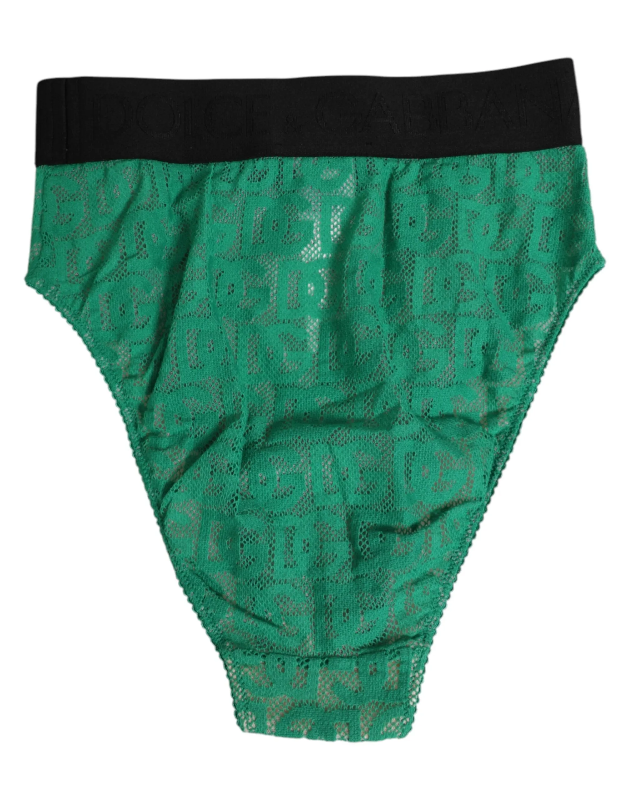 Dolce & Gabbana Green DG Logo Lace High Brief Panty Underwear sold by Siebentaschen product image thumbnail 4