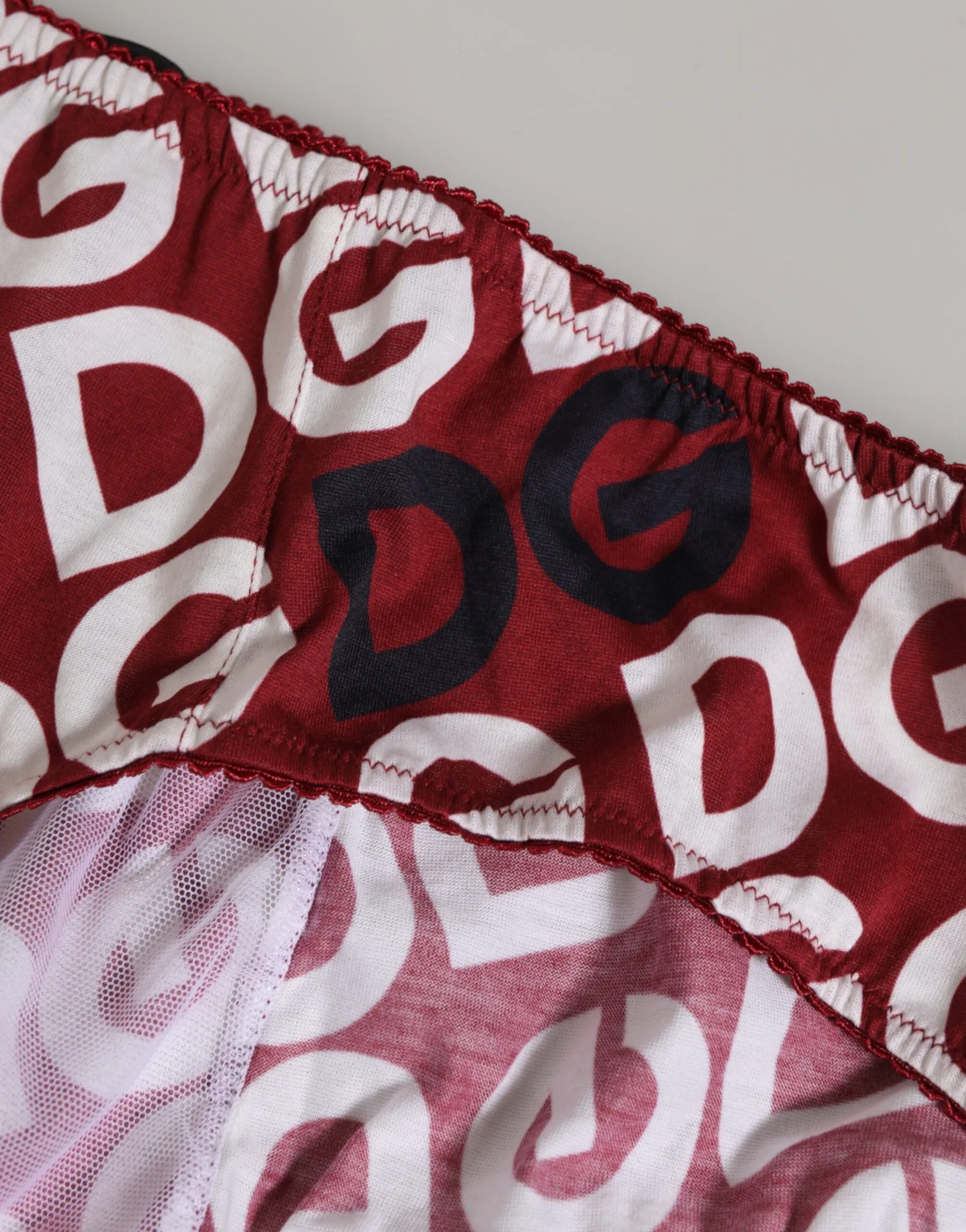 Dolce & Gabbana Bordeaux DG Logo Slip Bottom Brief Underwear sold by Siebentaschen product image thumbnail 3