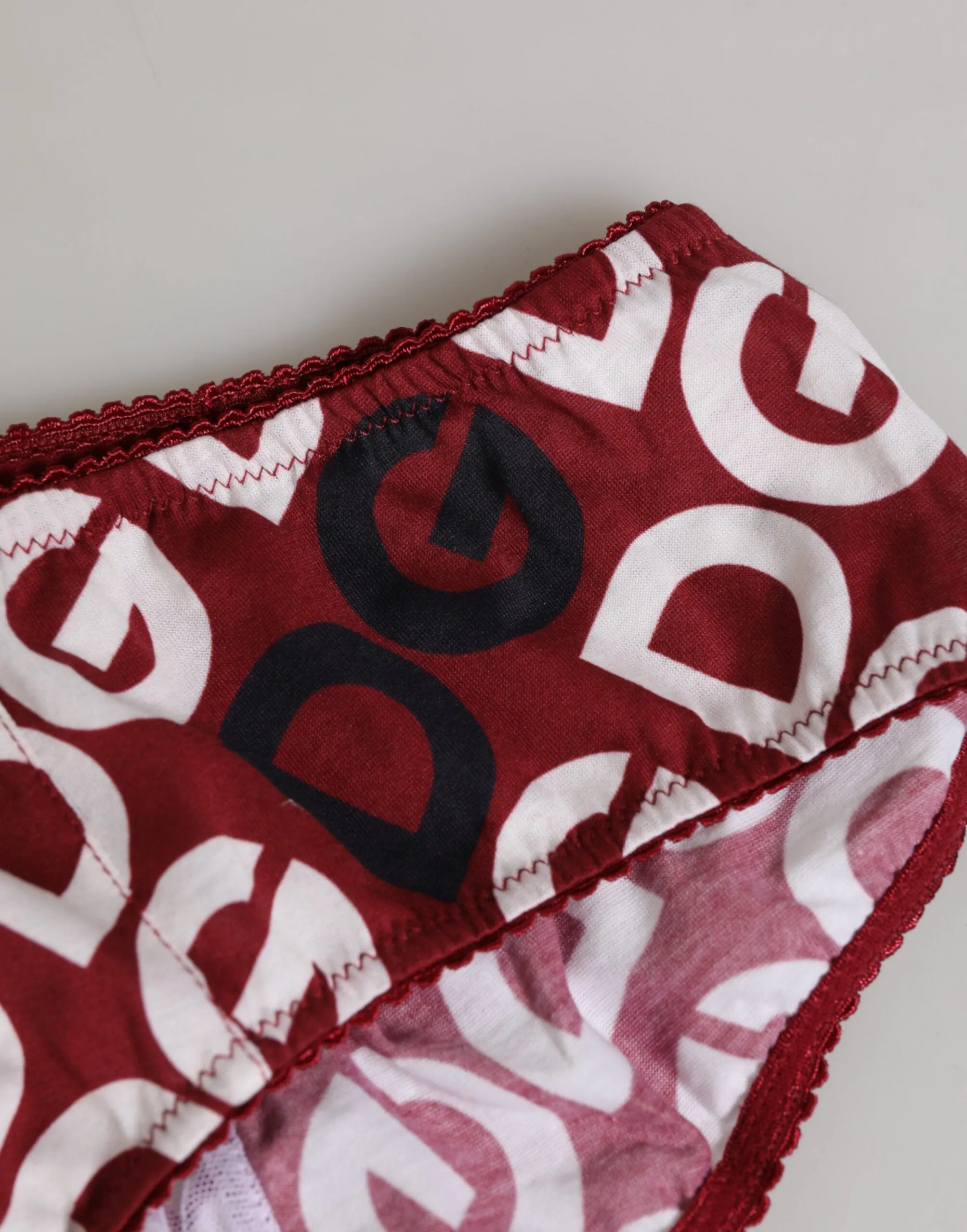 Dolce & Gabbana Bordeaux DG Logo Slip Bottom Brief Underwear sold by Siebentaschen product image thumbnail 3