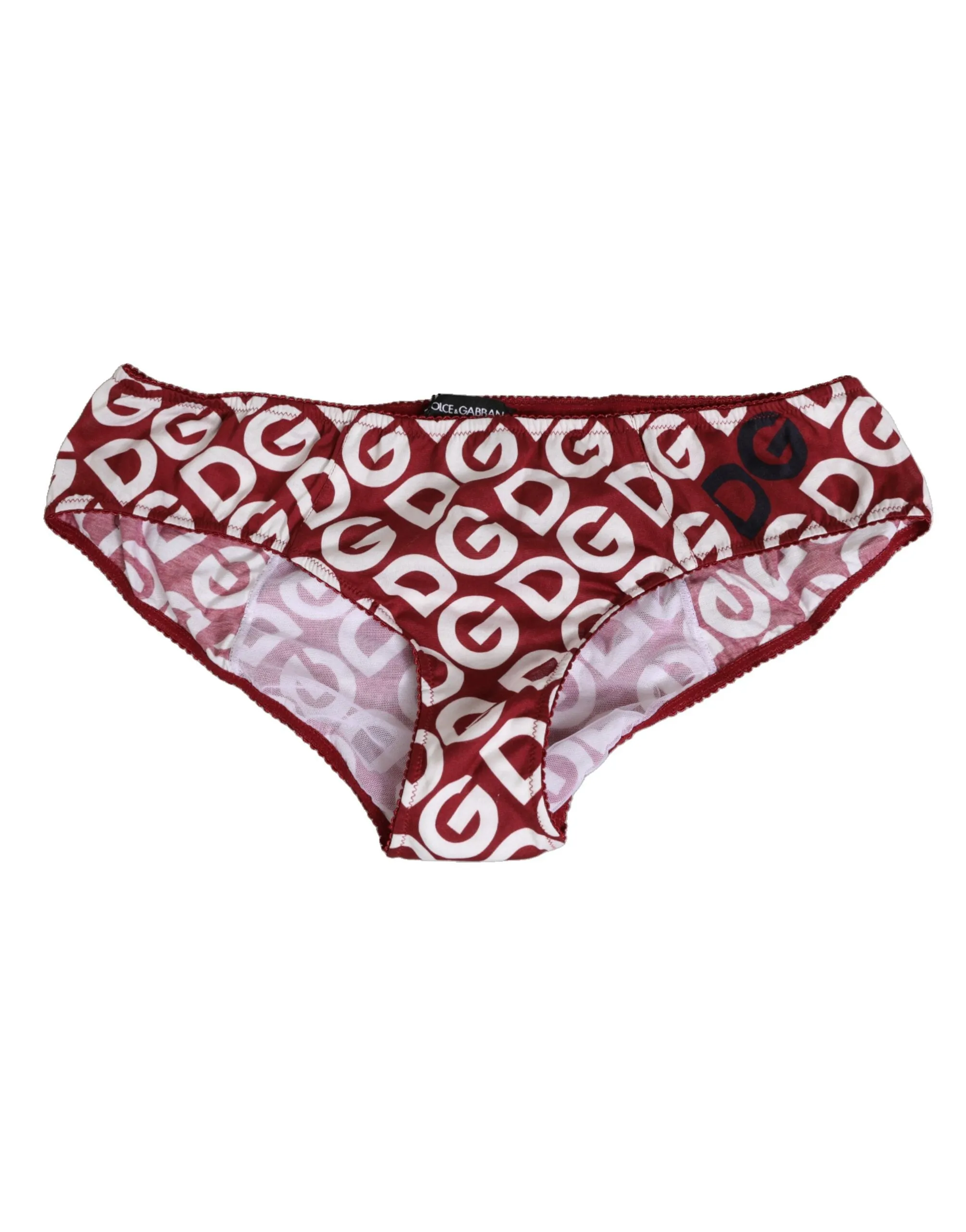 Dolce & Gabbana Bordeaux DG Logo Slip Bottom Brief Underwear sold by Siebentaschen
