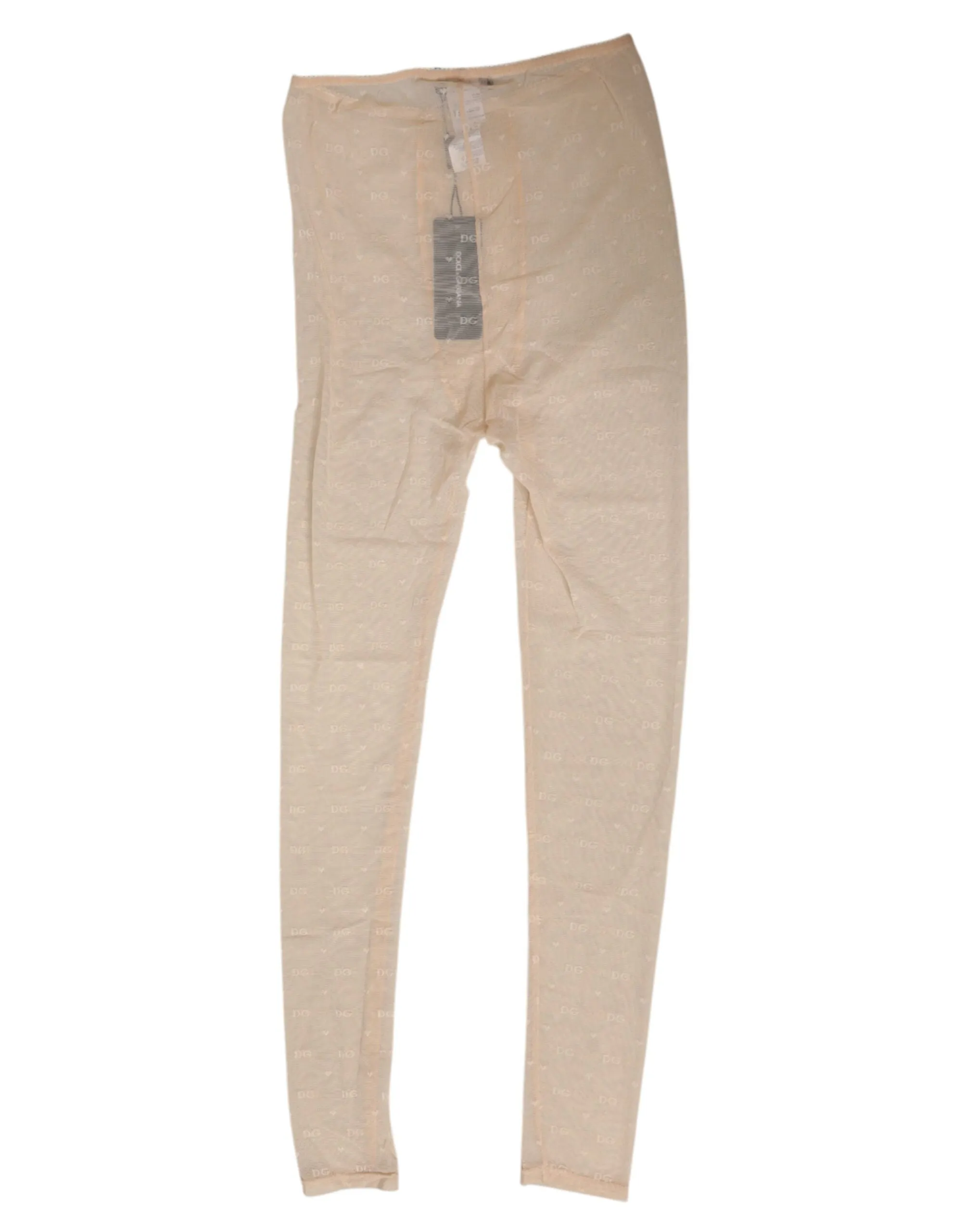 Dolce & Gabbana Beige Nylon Stretch Logo Lace Leggings Underwear sold by Siebentaschen product image thumbnail 3