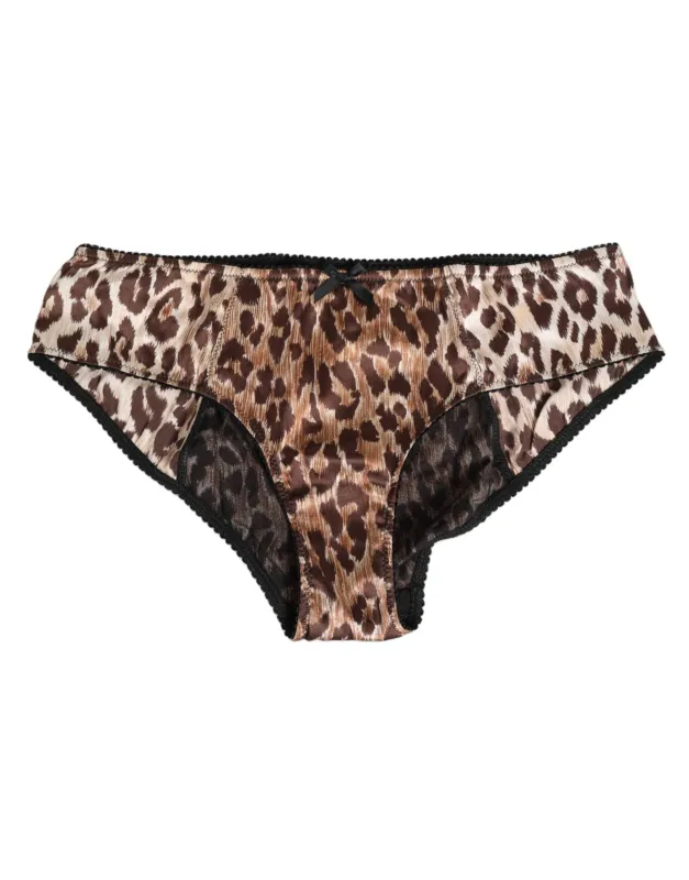 Dolce & Gabbana Multicolor Leopard Print Girdle Panty Underwear sold by Siebentaschen
