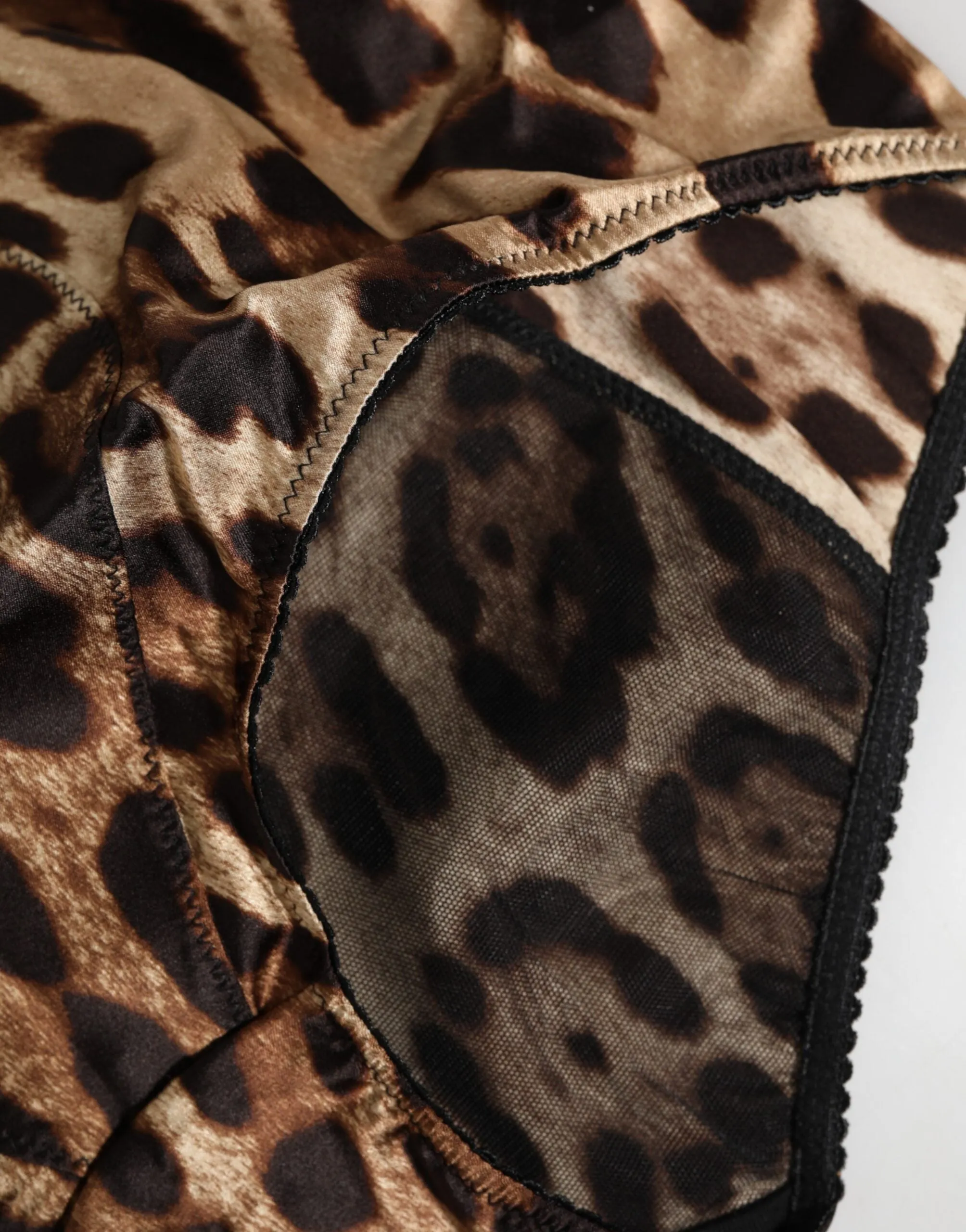Dolce & Gabbana Multicolor Leopard Silk High Waist Girdle Underwear sold by Siebentaschen product image thumbnail 3