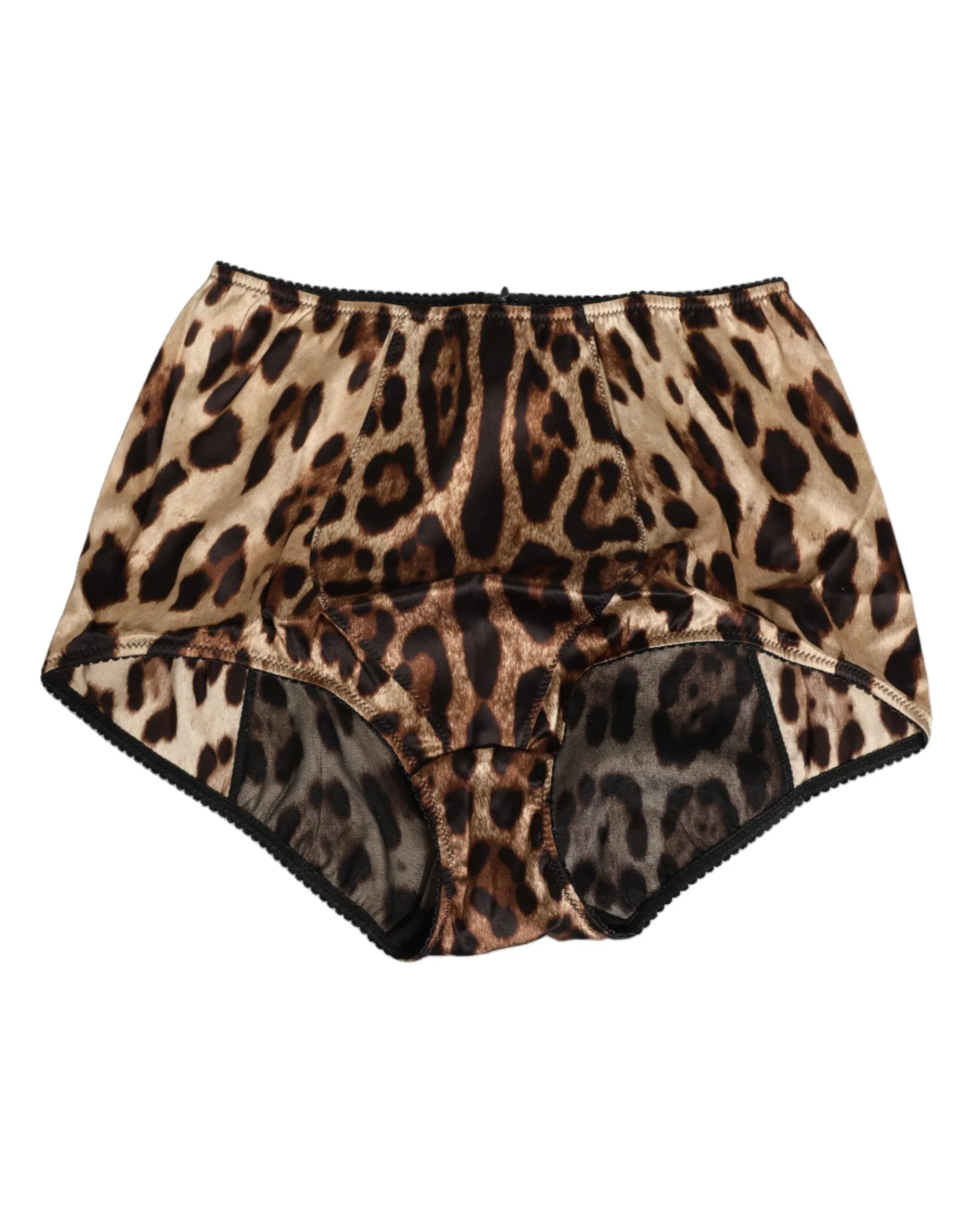 Dolce & Gabbana Multicolor Leopard Silk High Waist Girdle Underwear sold by Siebentaschen
