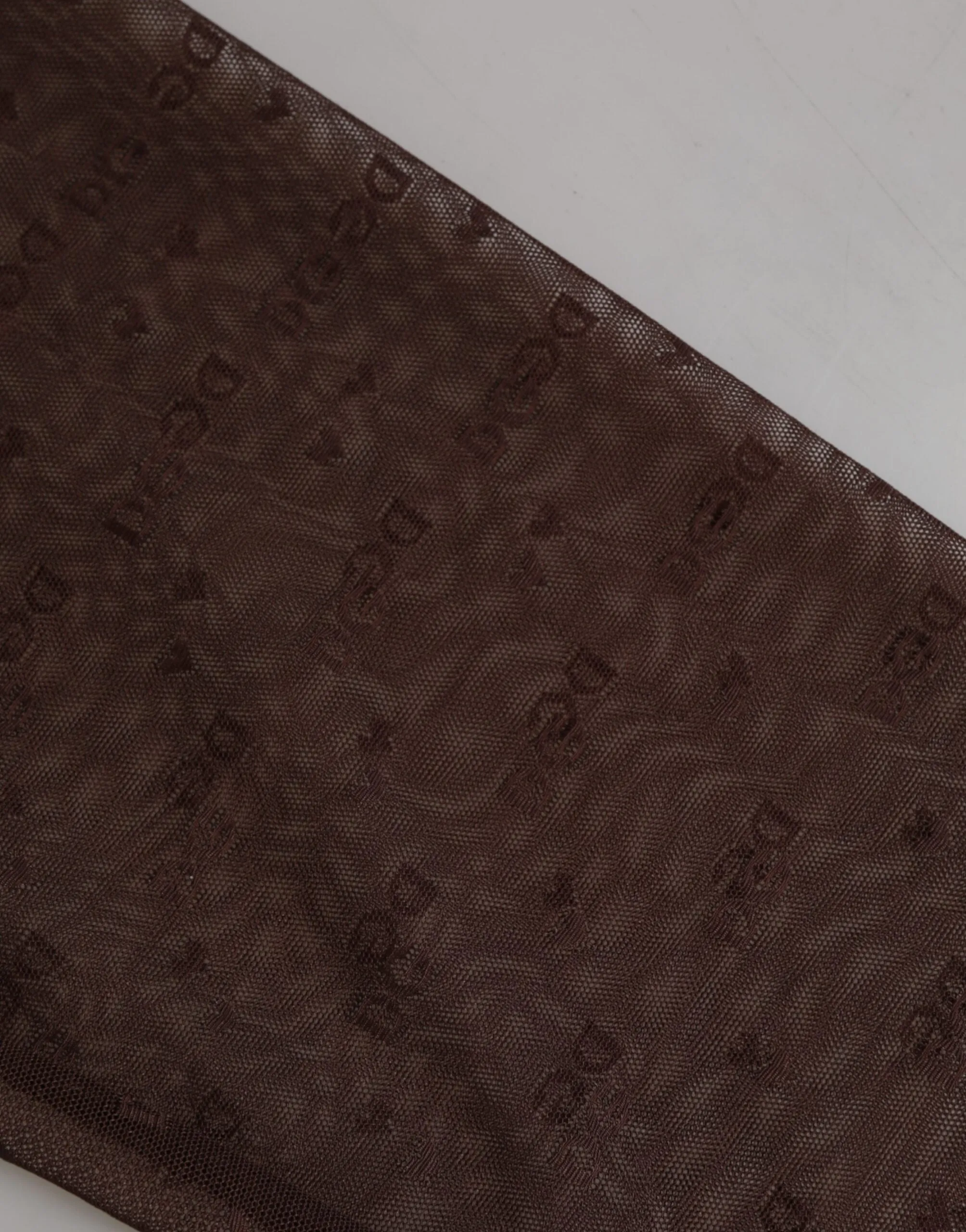 Dolce & Gabbana Brown Nylon Logo Lace Leggings Pants Underwear sold by Siebentaschen product image thumbnail 5