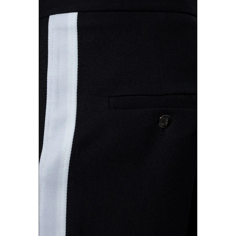 Balmain Black Cotton Men Trousers sold by Siebentaschen product image thumbnail 4