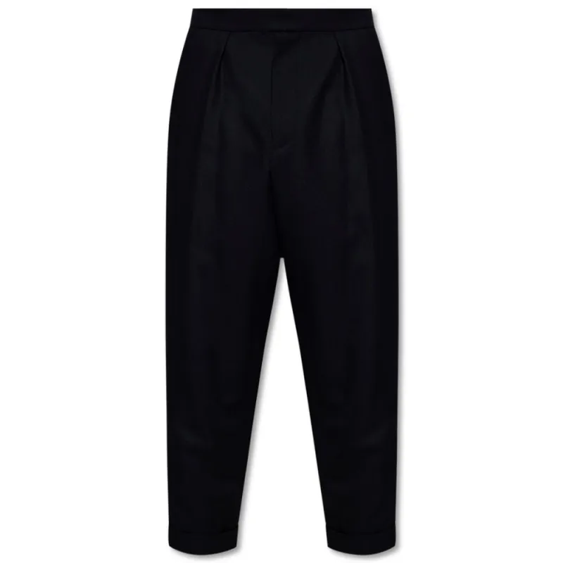 Balmain Black Cotton Men Trousers sold by Siebentaschen