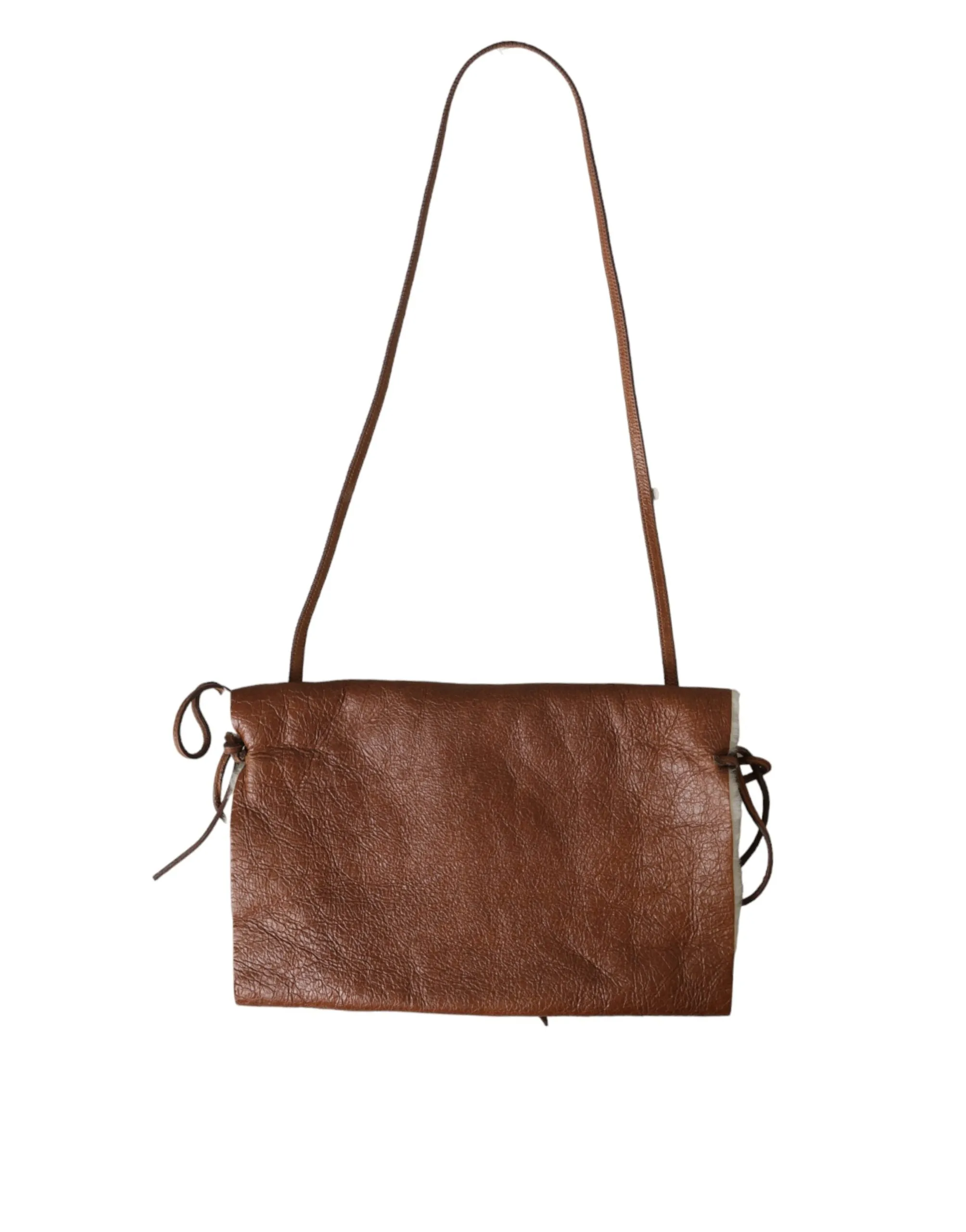 Miu Miu Brown Leather Fur Inner Lining Neck Strap WinterFleece Handwarmer sold by Siebentaschen product image thumbnail 4