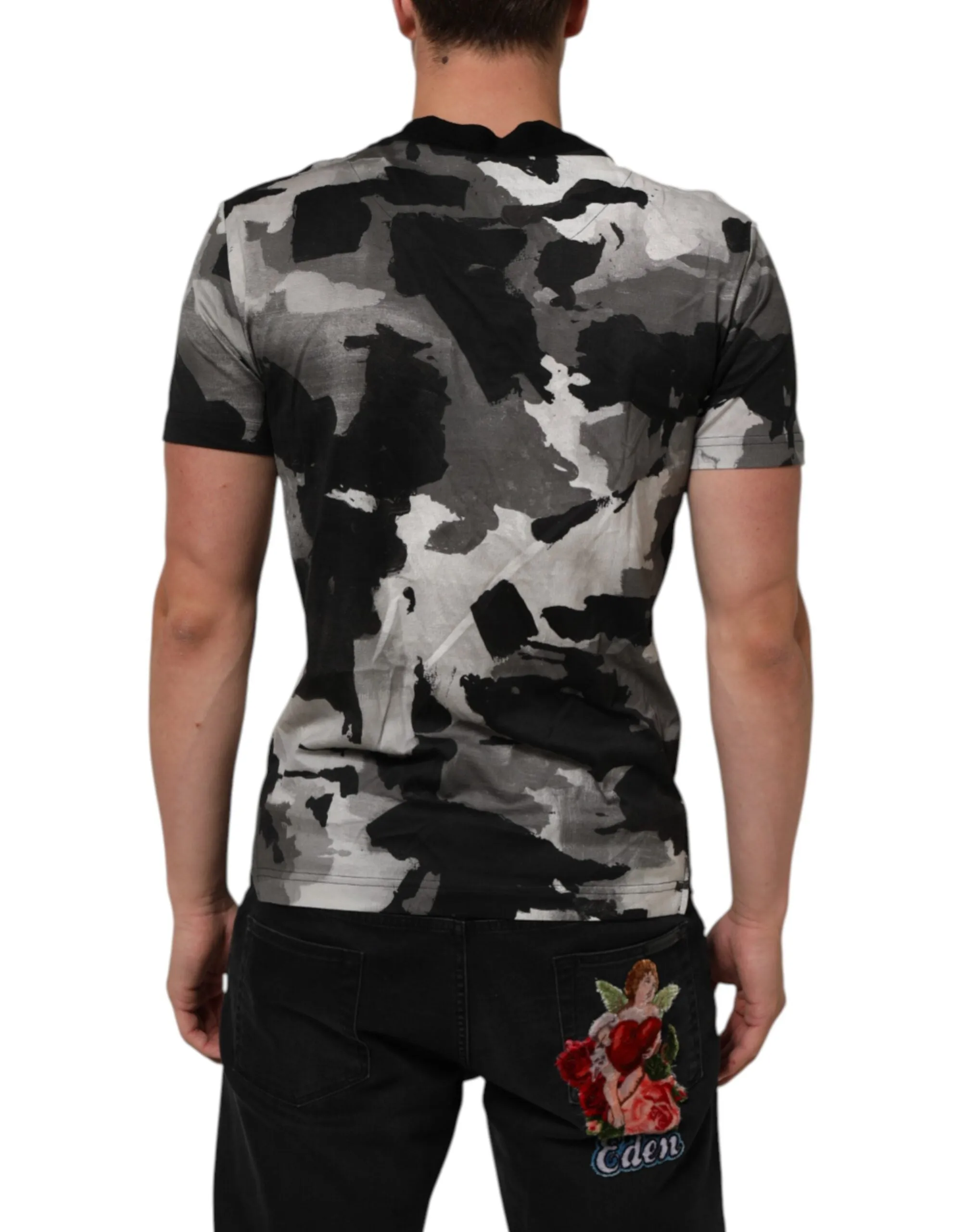 Dolce & Gabbana Multicolor Camouflage Men Short Sleeves T-shirt sold by Siebentaschen product image thumbnail 4