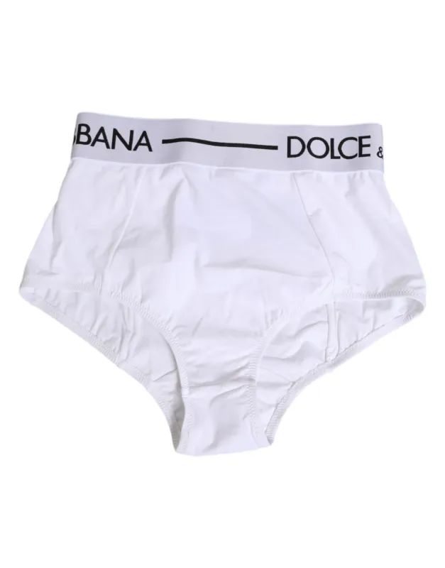 Dolce & Gabbana White Nylon Logo Waistband Panty Underwear sold by Siebentaschen
