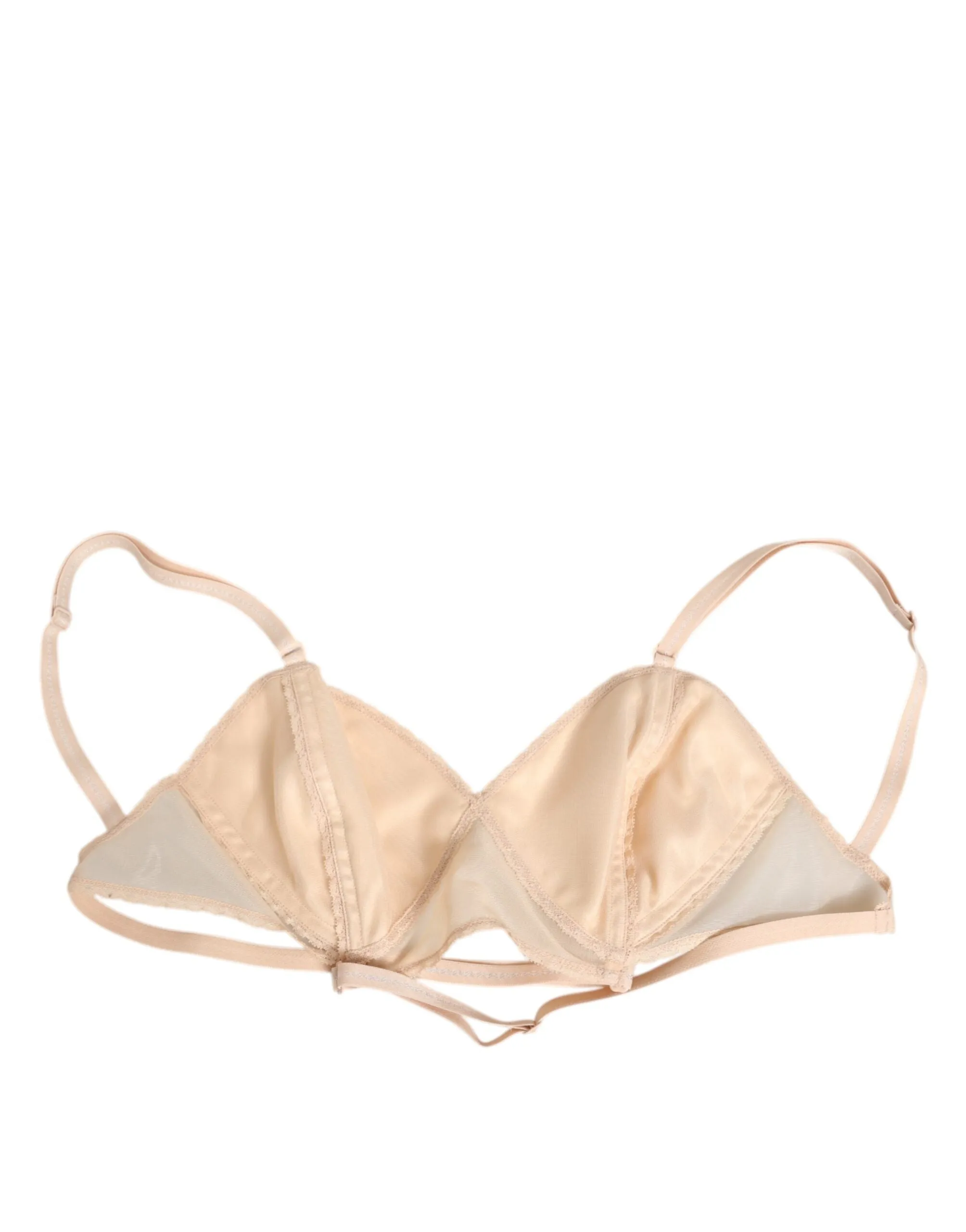 Dolce & Gabbana Beige Nylon Triangle Soft Cup Brassiere Underwear sold by Siebentaschen product image thumbnail 3
