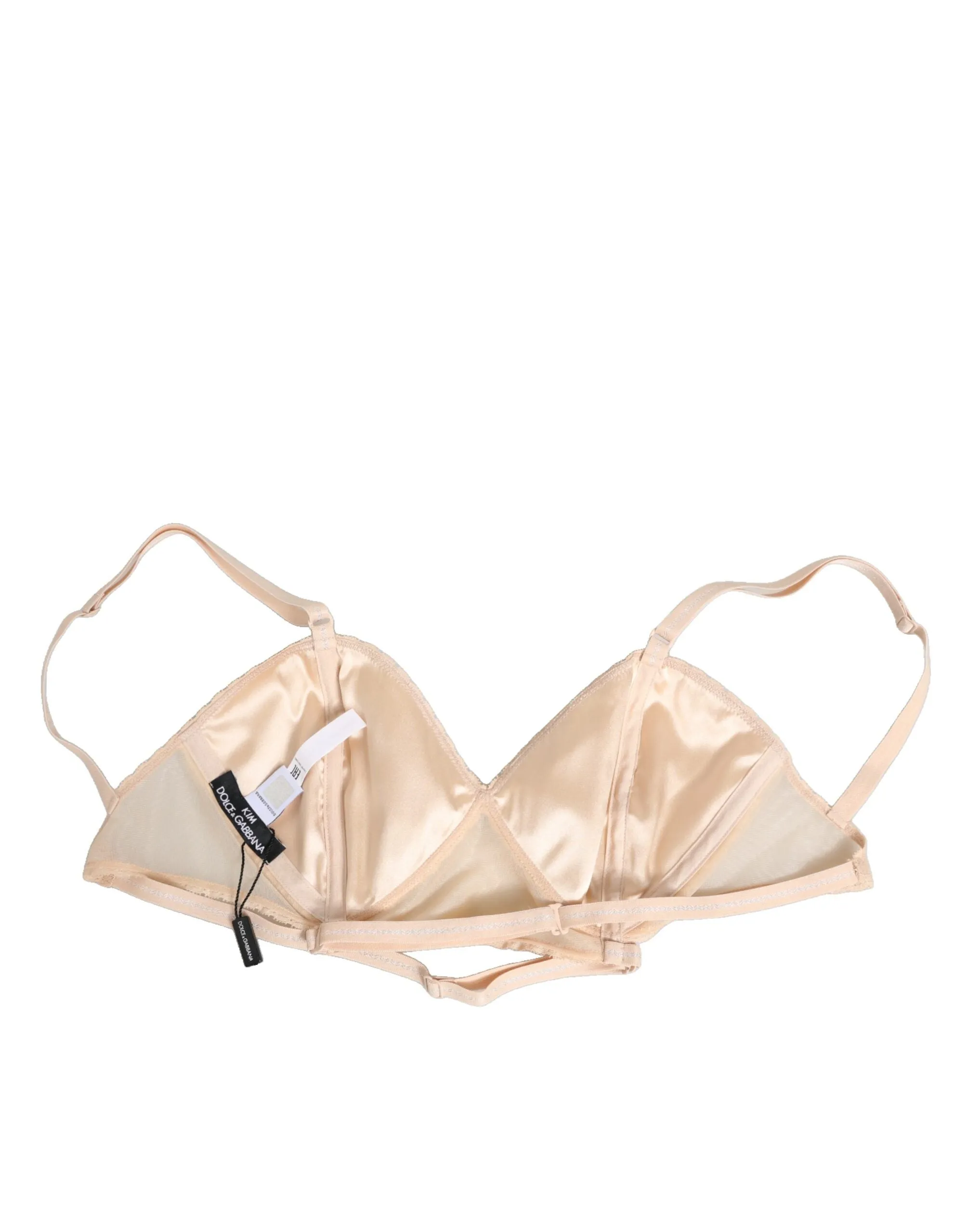 Dolce & Gabbana Beige Nylon Triangle Soft Cup Brassiere Underwear sold by Siebentaschen product image thumbnail 4