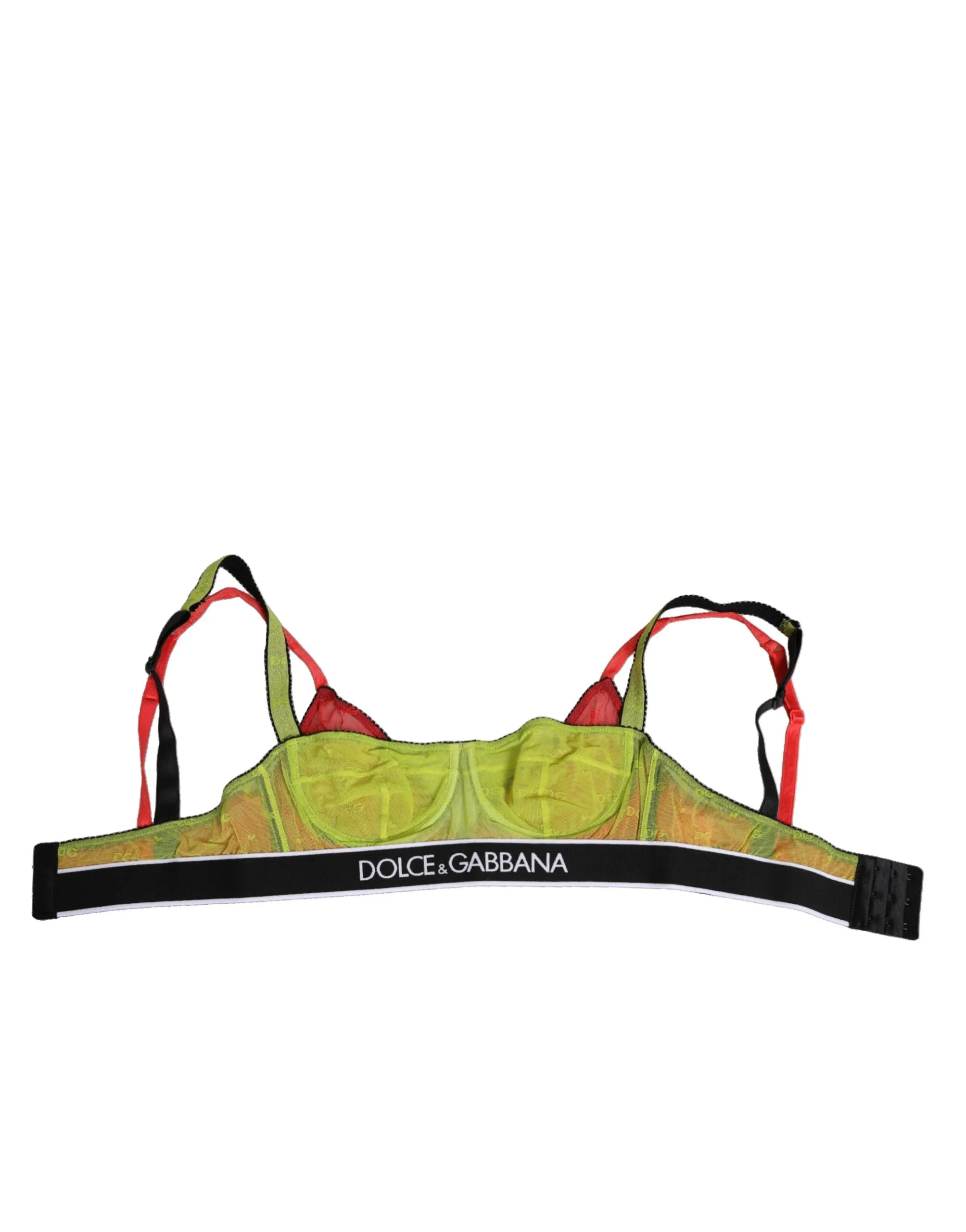 Dolce & Gabbana Green Nylon Soft Cup Balconnet Bra Underwear sold by Siebentaschen