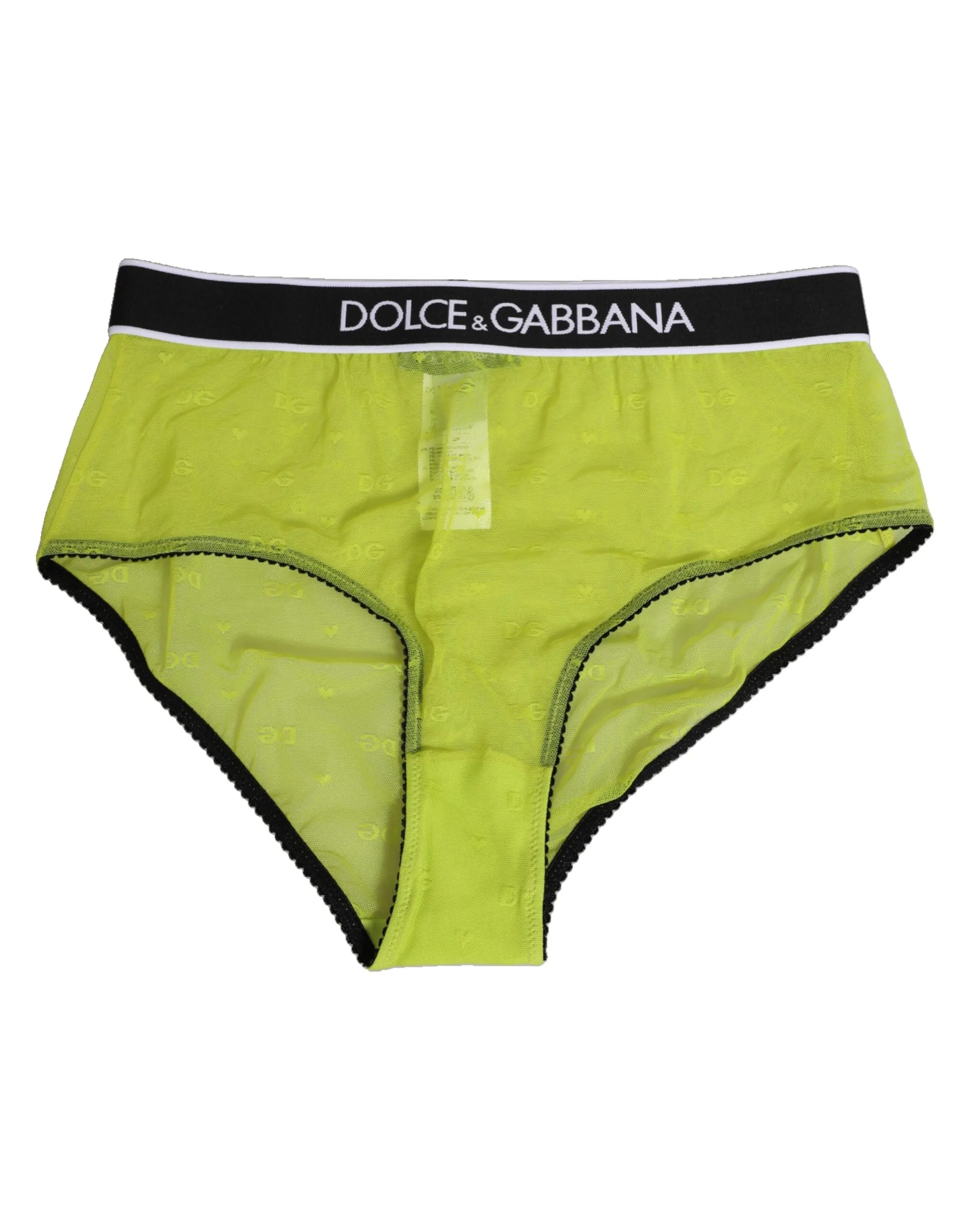 Dolce & Gabbana Green Nylon Logo Waistband Brief Panty Underwear sold by Siebentaschen