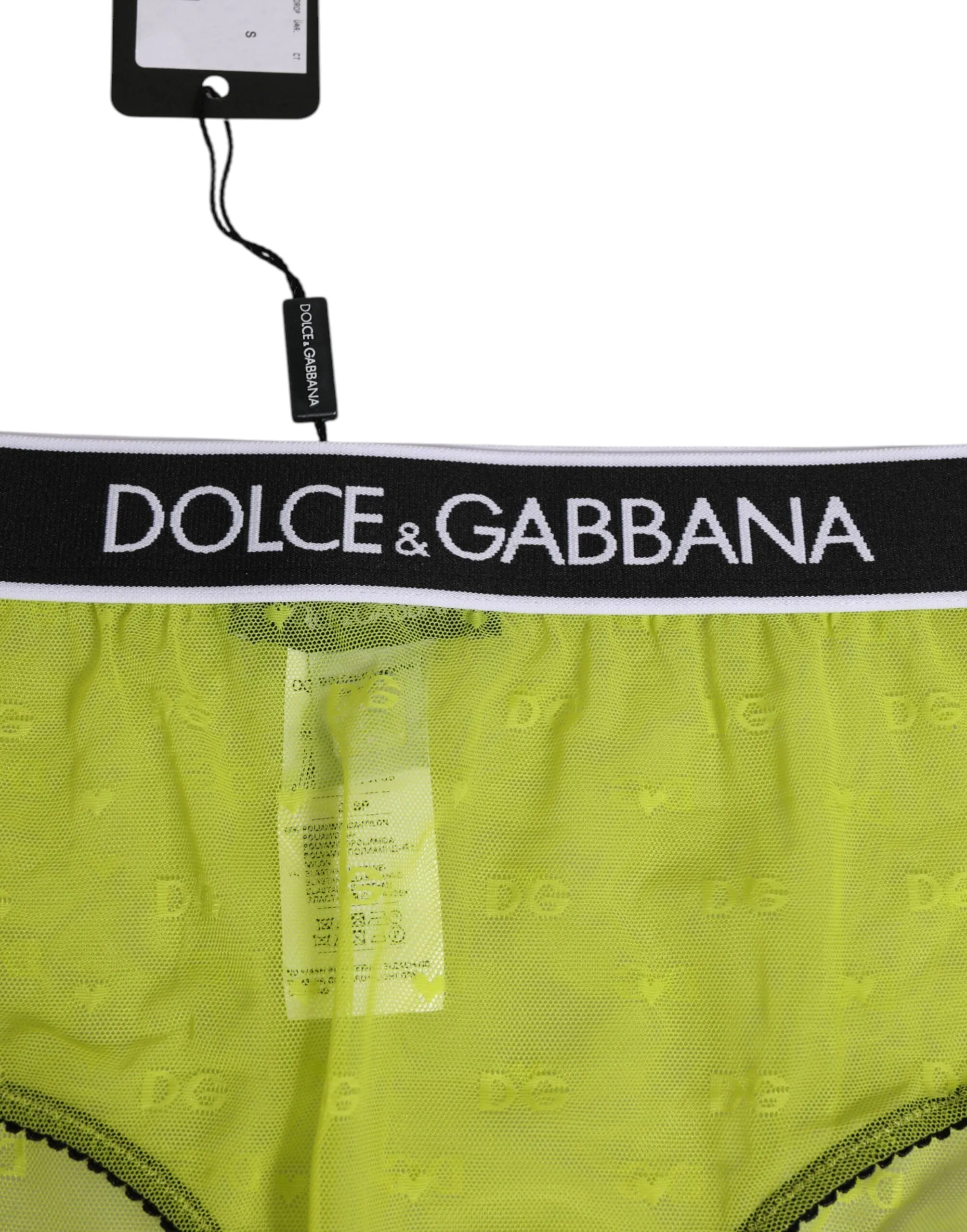Dolce & Gabbana Green Nylon Logo Waistband Brief Panty Underwear sold by Siebentaschen product image thumbnail 3