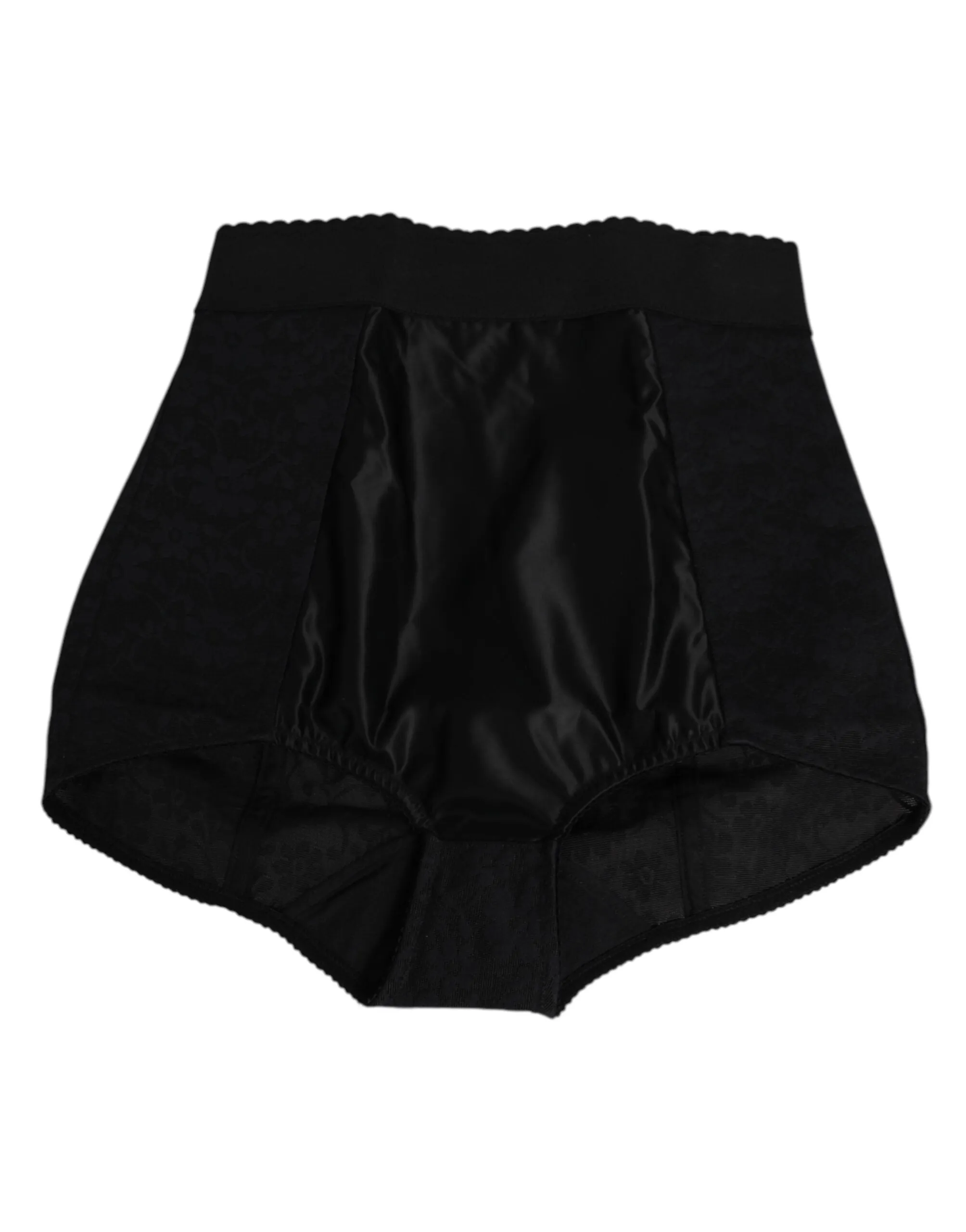 Dolce & Gabbana Black Nylon High Waist Short Panty Underwear sold by Siebentaschen