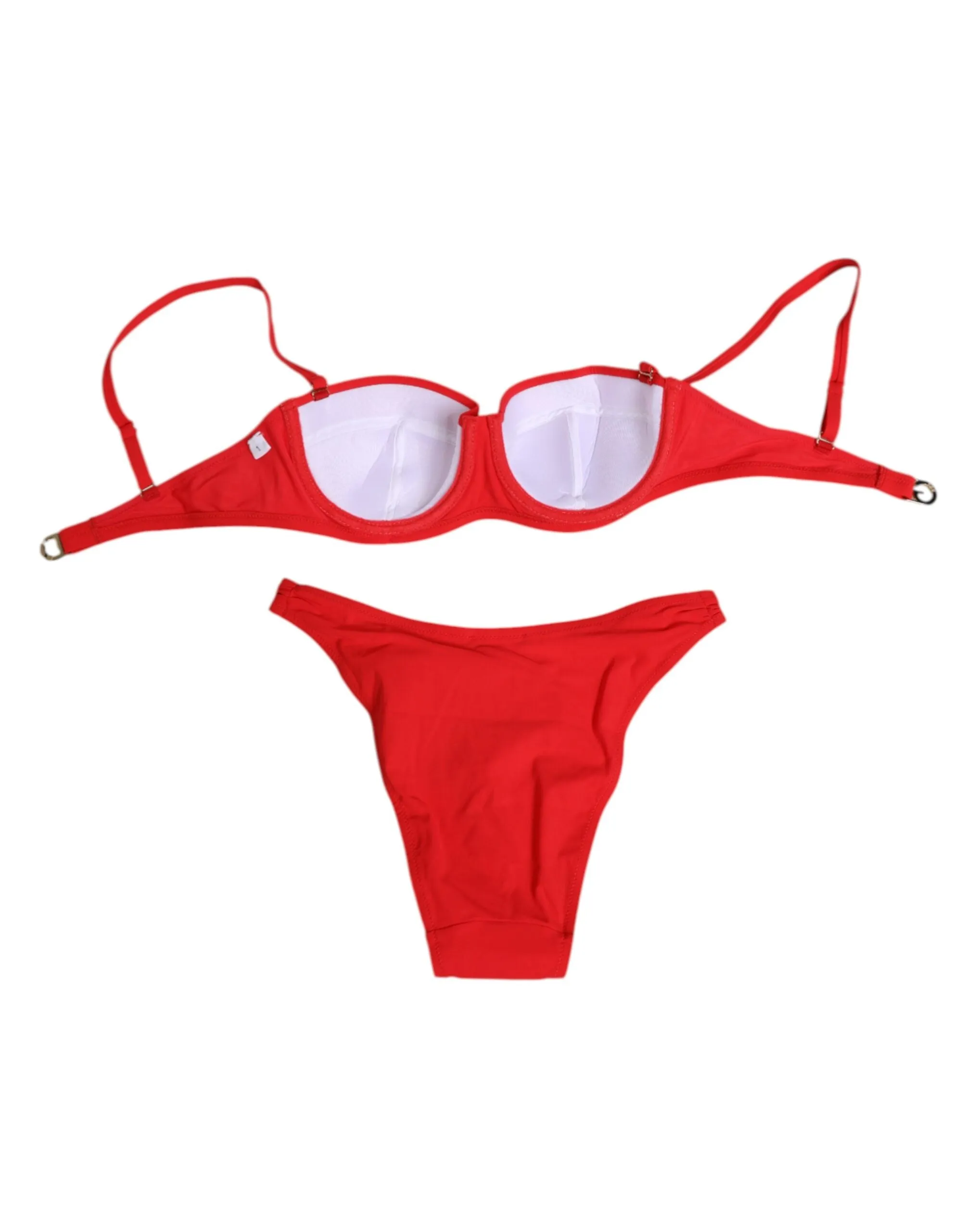 Dolce & Gabbana Red Nylon Swimsuit 2 Piece Top Bottom Swimwear sold by Siebentaschen product image thumbnail 2