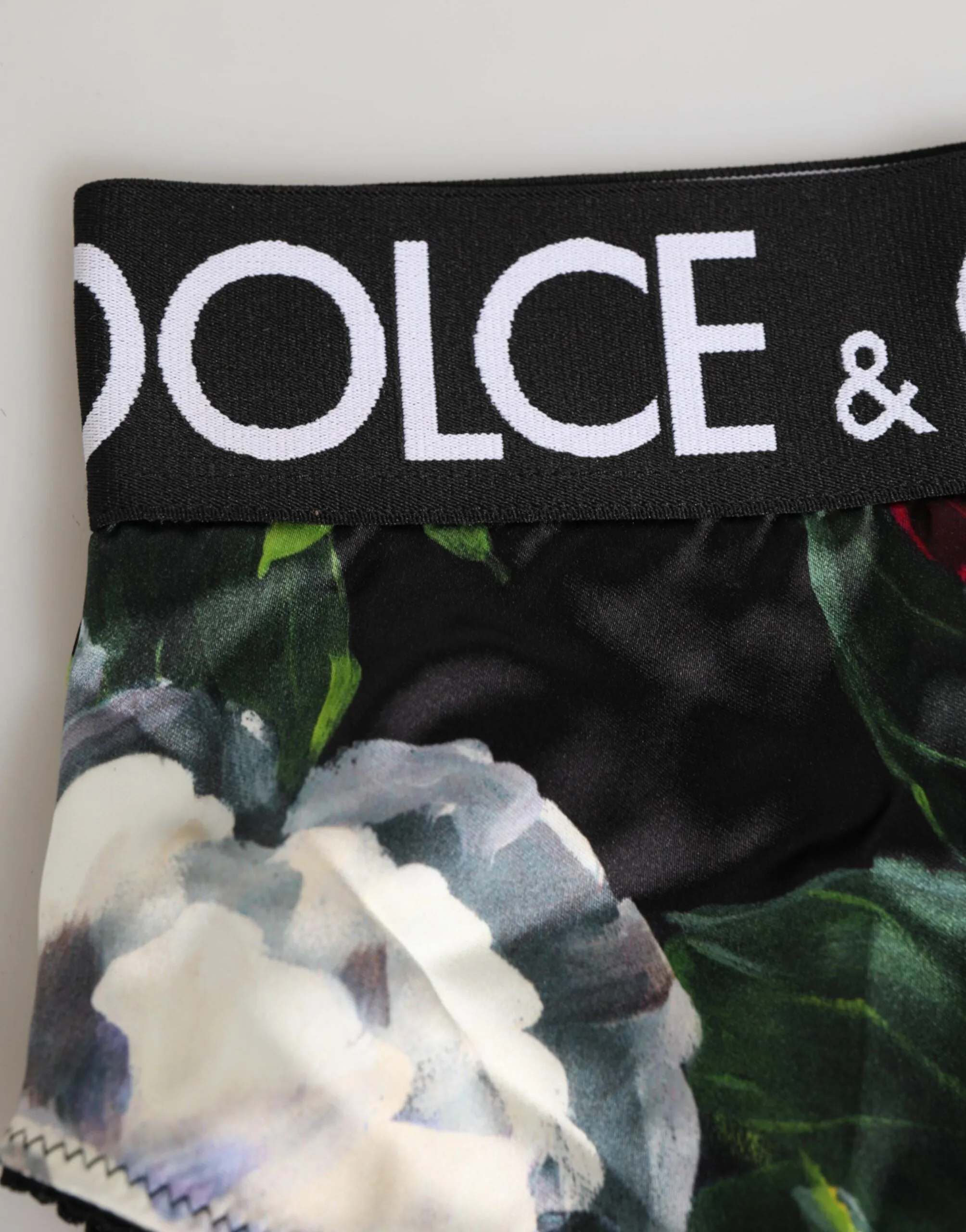 Dolce & Gabbana Black Floral Print High Waist Panty Underwear sold by Siebentaschen product image thumbnail 3