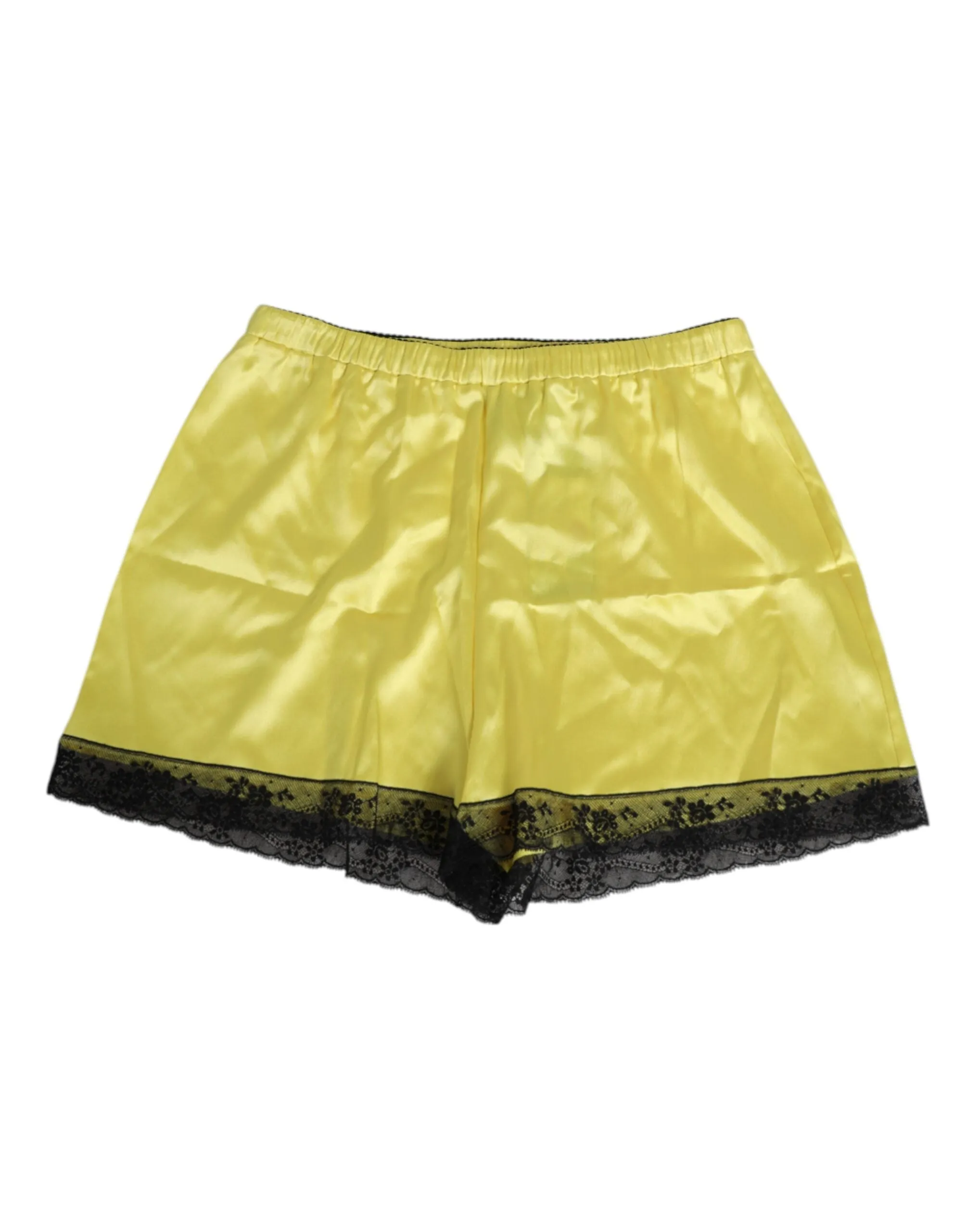 Dolce & Gabbana Yellow Satin Silk Mid Waist Underwear Shorts sold by Siebentaschen product image thumbnail 2