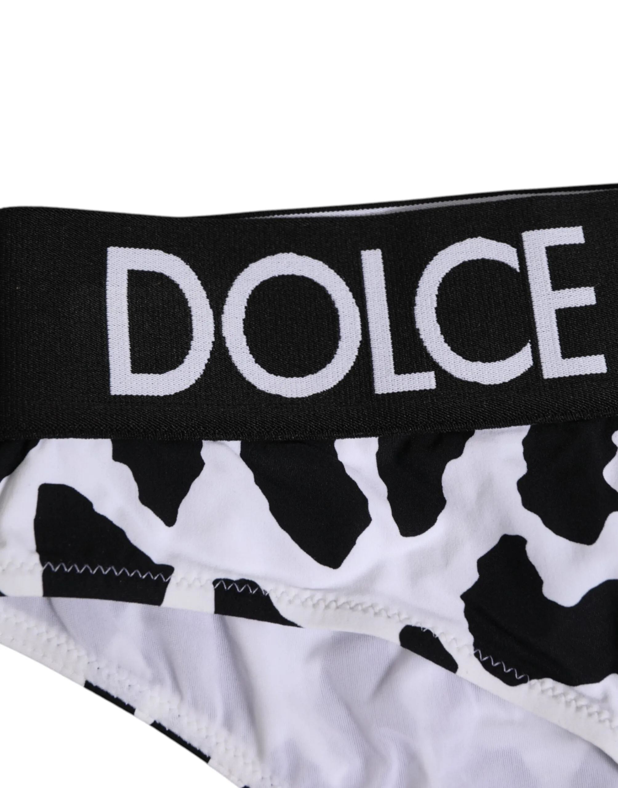 Dolce & Gabbana White Leopard Nylon High Waist Panty Underwear sold by Siebentaschen product image thumbnail 3