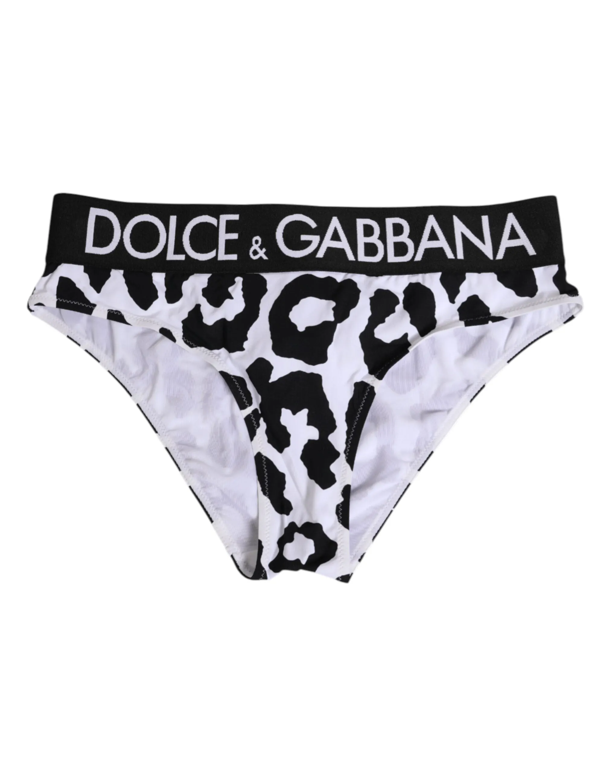 Dolce & Gabbana White Leopard Nylon High Waist Panty Underwear sold by Siebentaschen product image thumbnail 2