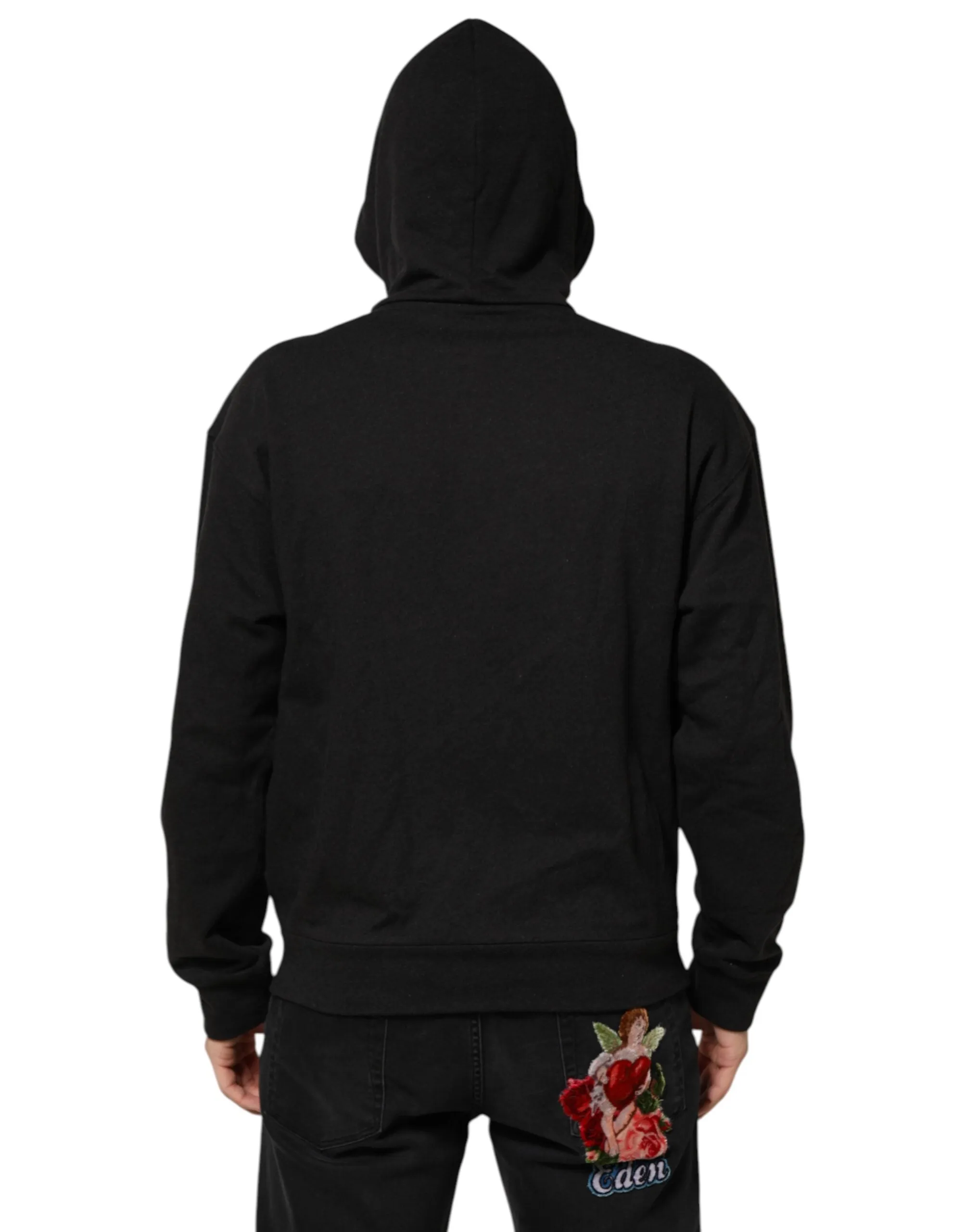 Dolce & Gabbana Black Logo FullZip Hooded Sweatshirt Sweater sold by Siebentaschen product image thumbnail 4