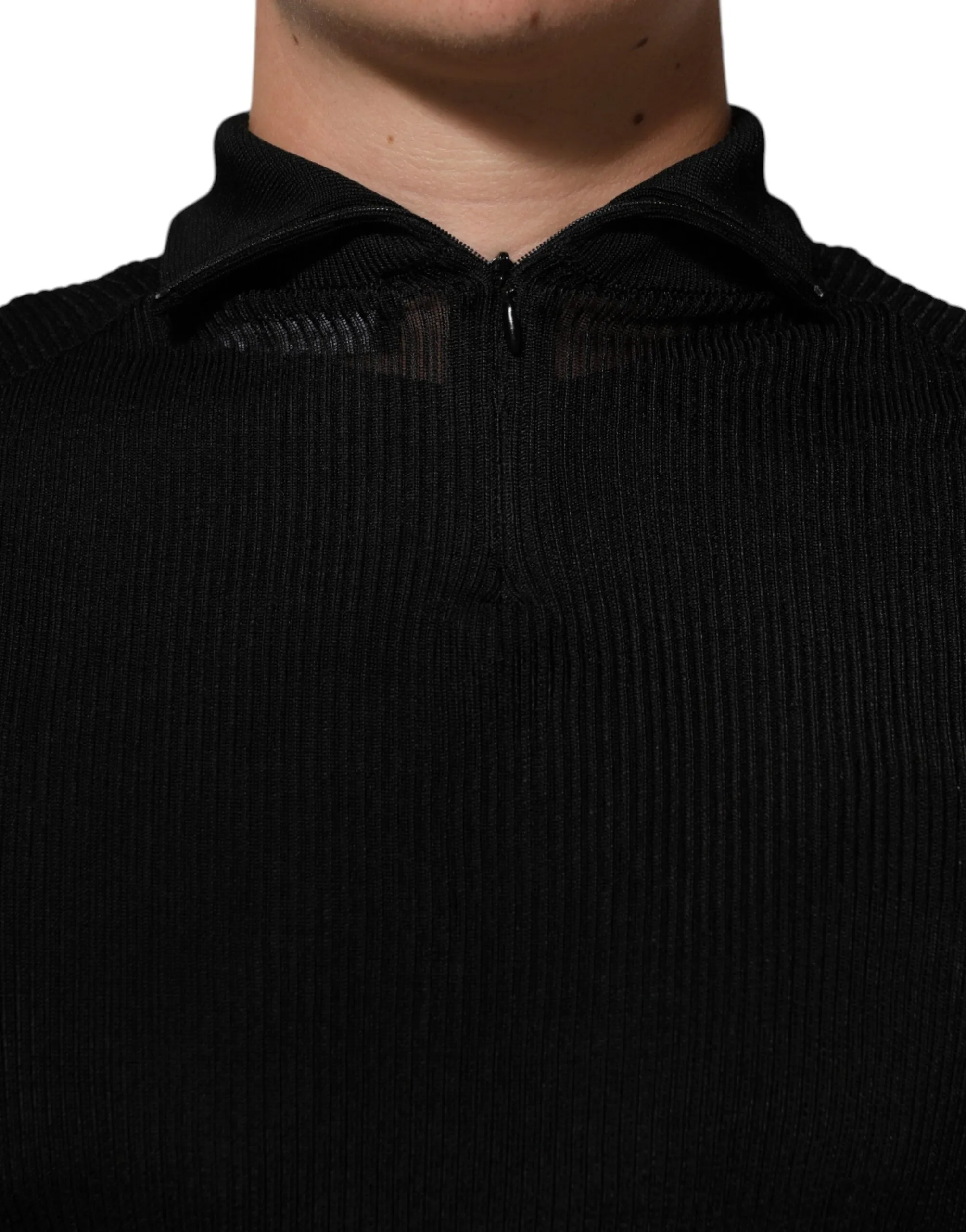 Dolce & Gabbana Black Viscose Turtle Neck Pullover Sweater sold by Siebentaschen product image thumbnail 5