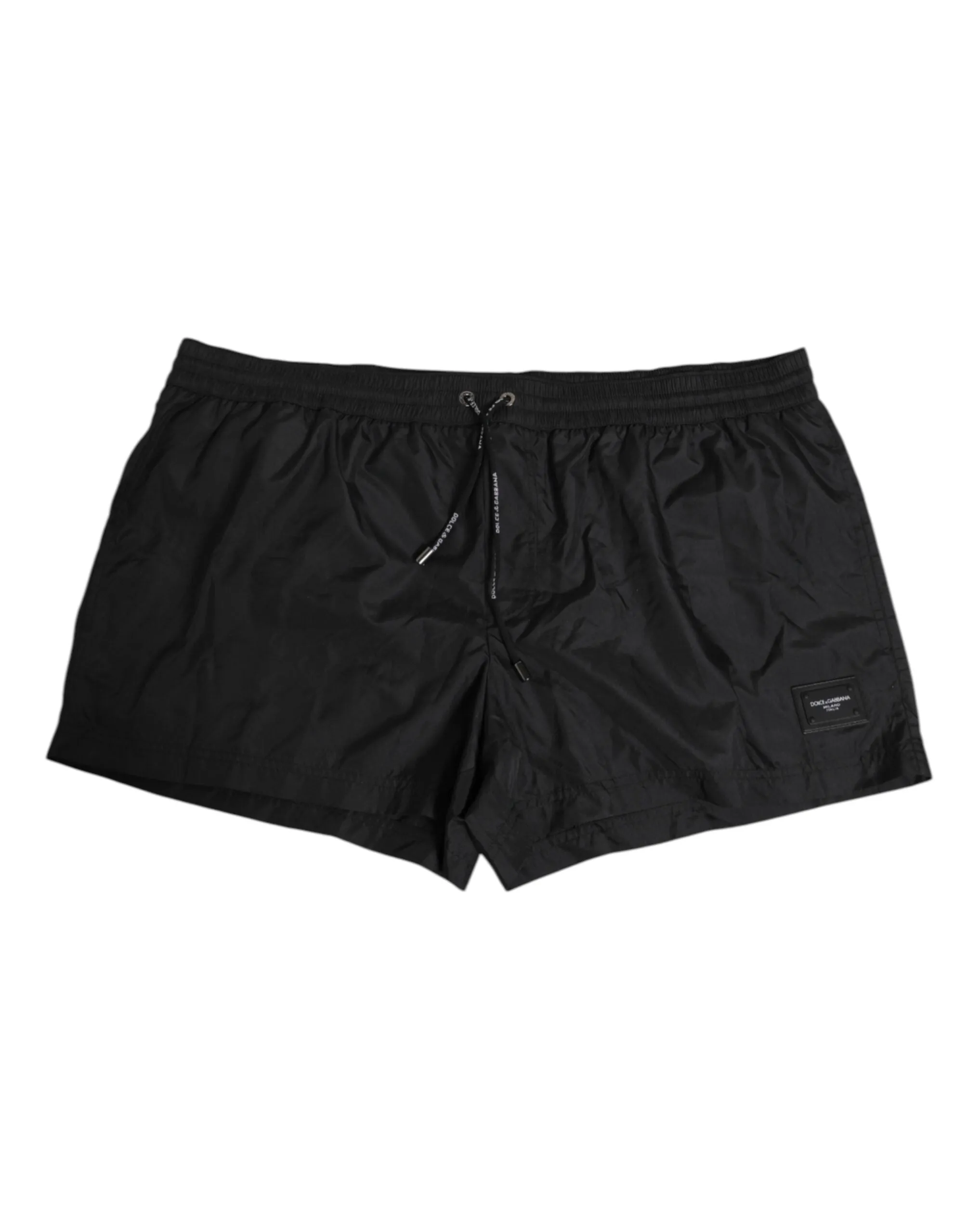 Dolce & Gabbana Black Logo Polyester Beachwear Shorts Swimwear sold by Siebentaschen