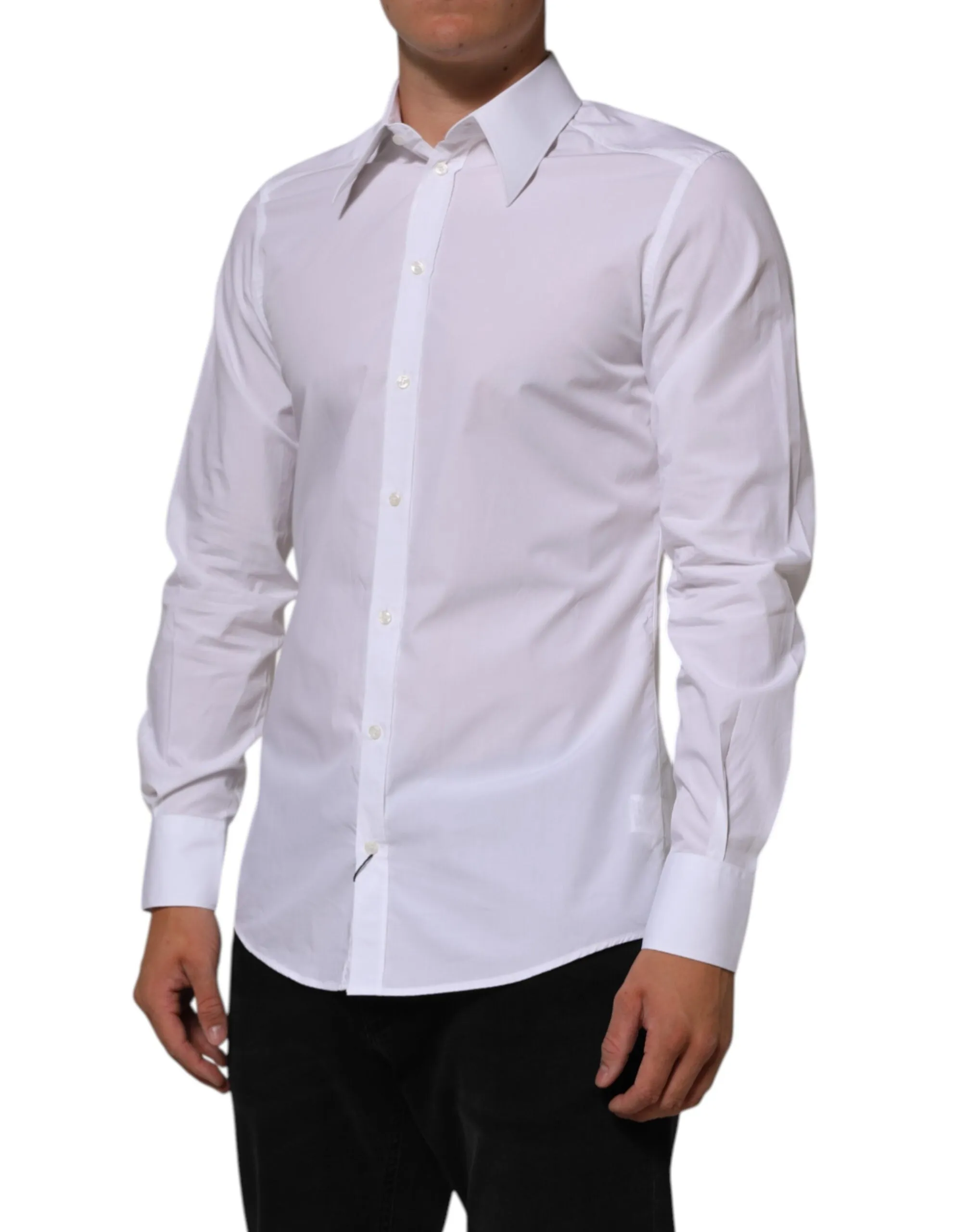 Dolce & Gabbana White Cotton MARTINI Men Formal Dress Shirt sold by Siebentaschen product image thumbnail 3