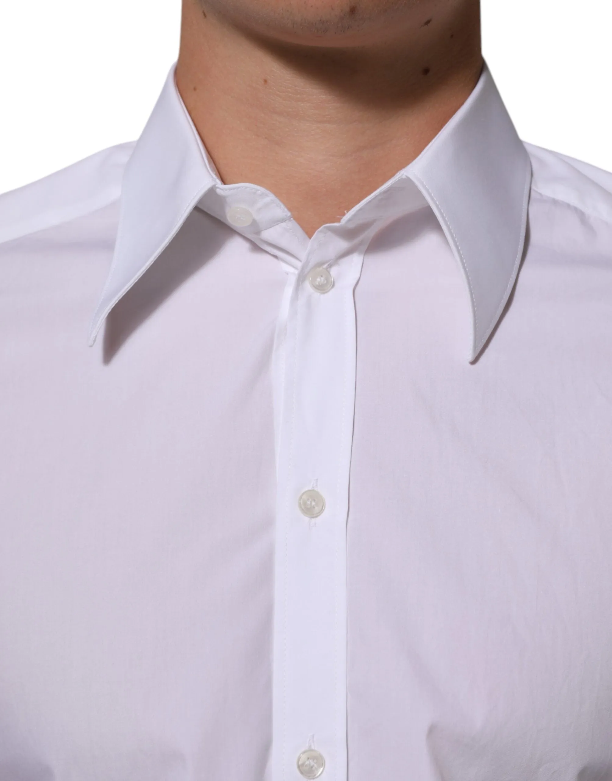 Dolce & Gabbana White Cotton MARTINI Men Formal Dress Shirt sold by Siebentaschen product image thumbnail 5