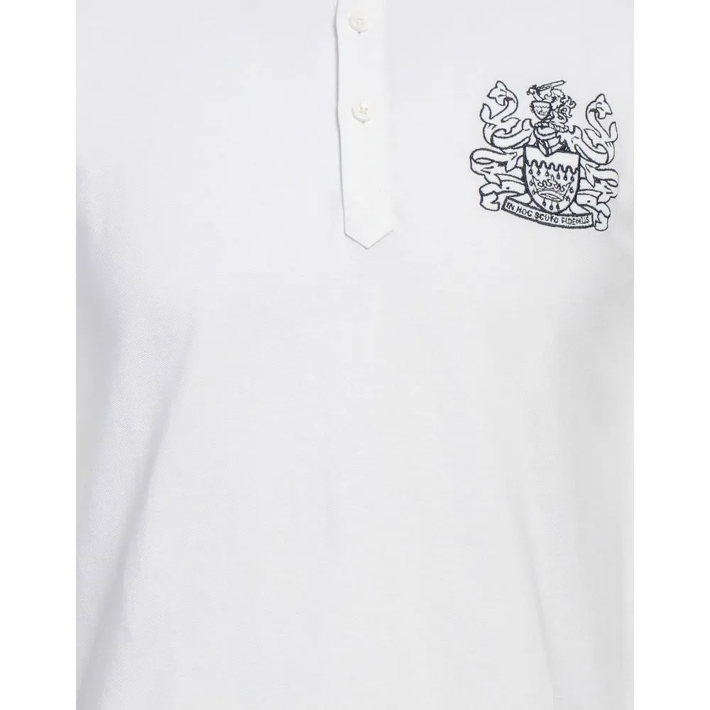 Aquascutum White Cotton Polo Shirt sold by Siebentaschen product image thumbnail 4