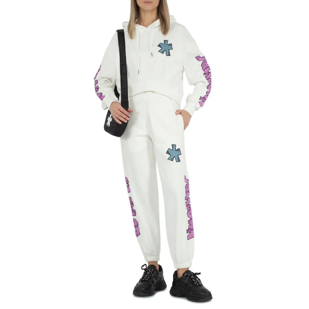 Comme Des Fuckdown White Cotton Women Sweatpant sold by Siebentaschen product image thumbnail 5
