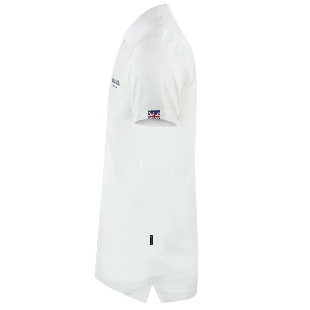 Aquascutum White Cotton Polo Shirt sold by Siebentaschen product image thumbnail 3