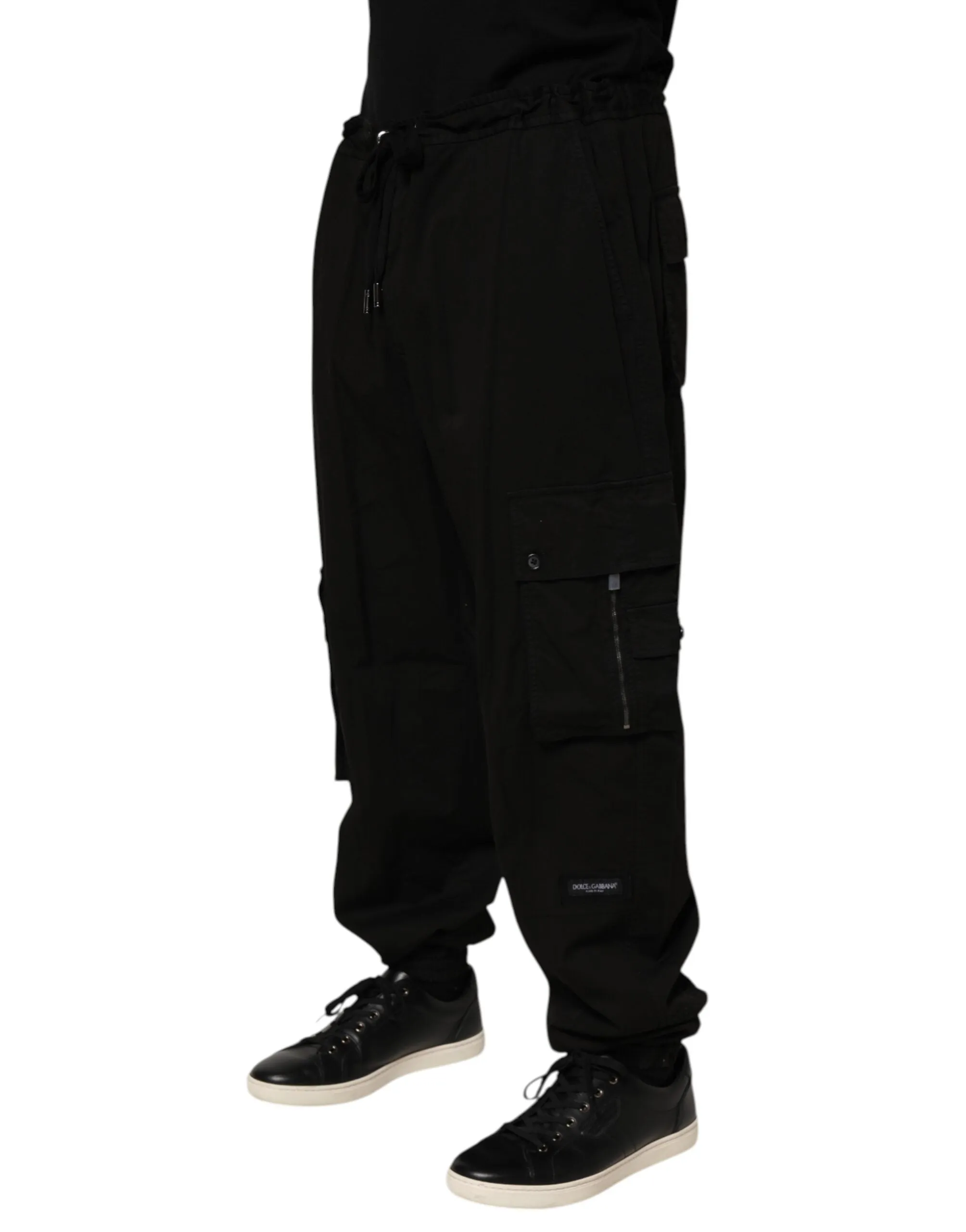 Dolce & Gabbana Black Cotton Cargo Jogger Sweatpants Pants sold by Siebentaschen product image thumbnail 3