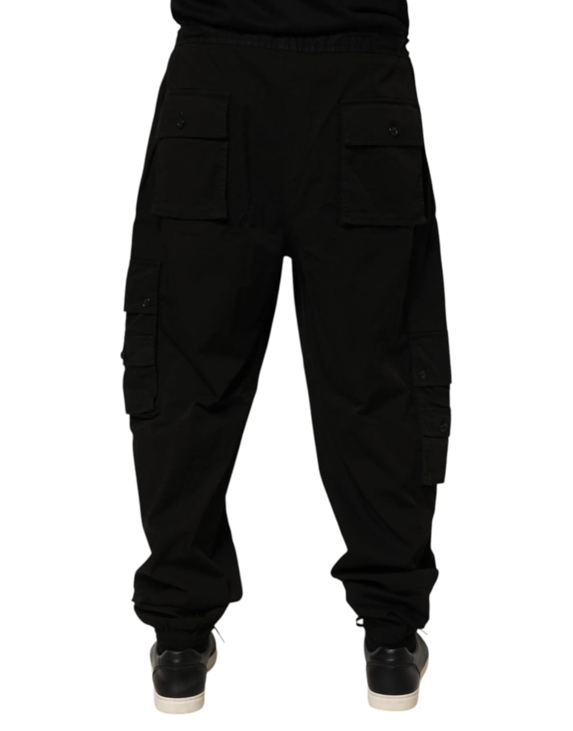 Dolce & Gabbana Black Cotton Cargo Jogger Sweatpants Pants sold by Siebentaschen product image thumbnail 4
