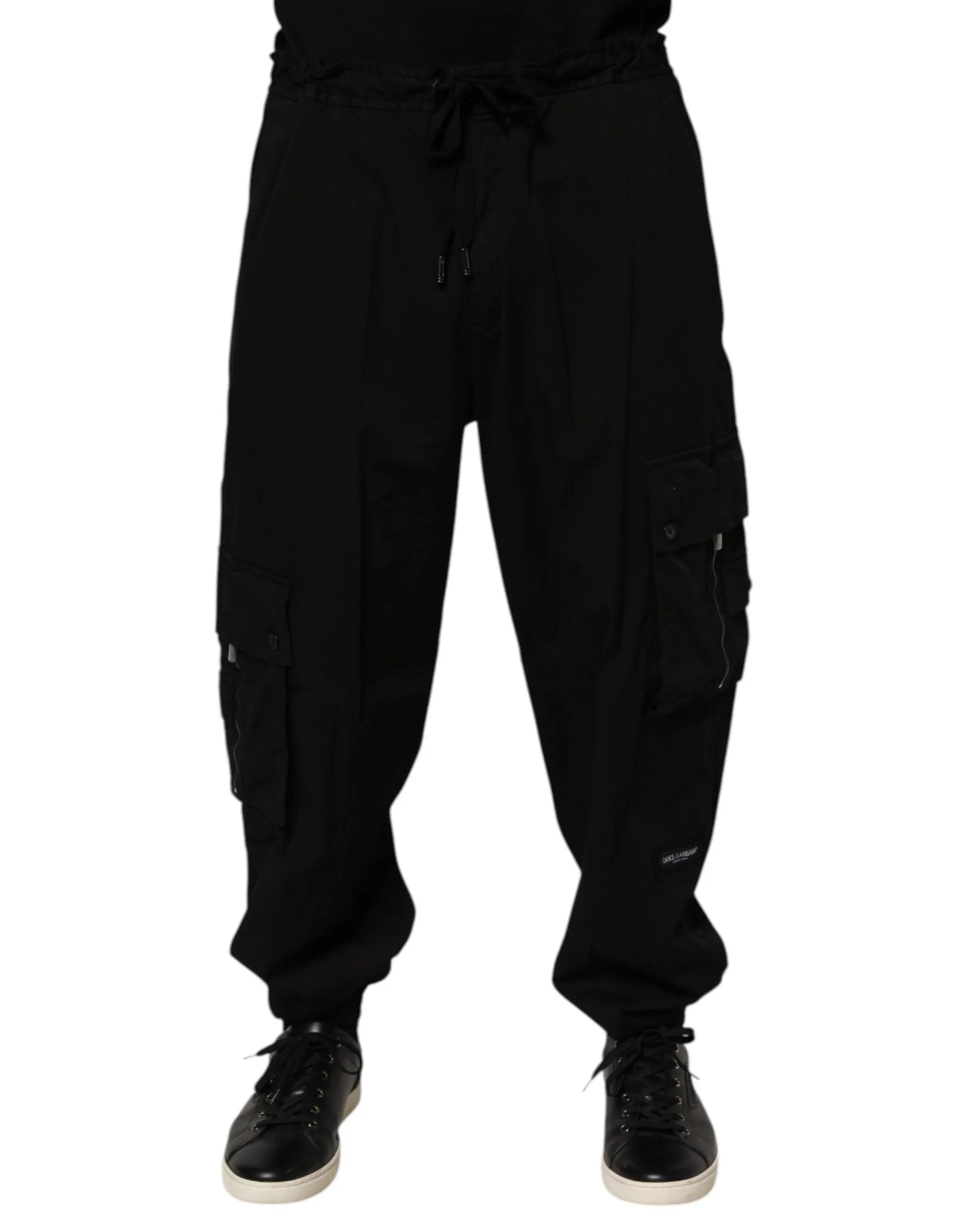 Dolce & Gabbana Black Cotton Cargo Jogger Sweatpants Pants sold by Siebentaschen